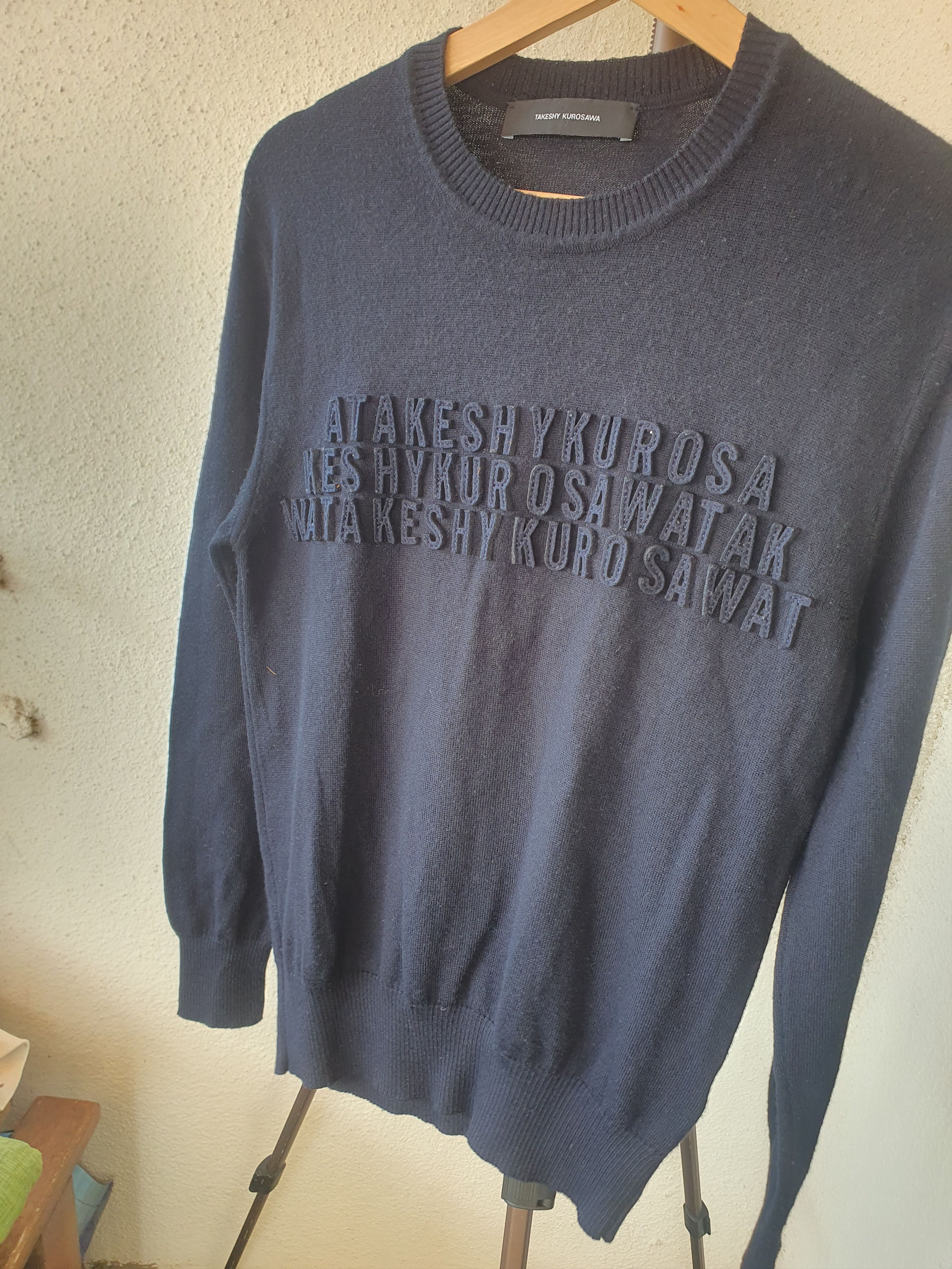 Takeshy Kurosawa Takeshy Kurosawa Spellout Sweater Merino Blend sz M Size US M / EU 48-50 / 2 - 1 Thumbnail