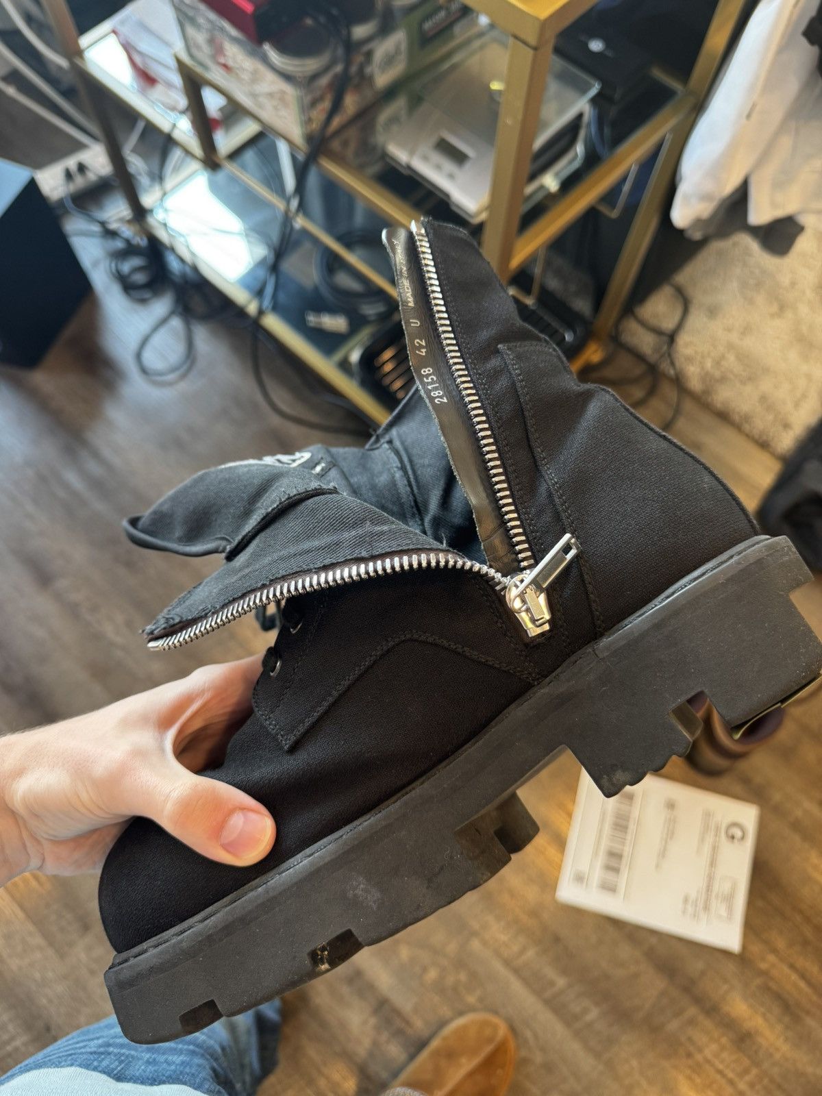 Rick Owens Drkshdw Rick Owens Megatooth Canvas Army Boots Size US 9 / EU 42 - 4 Thumbnail