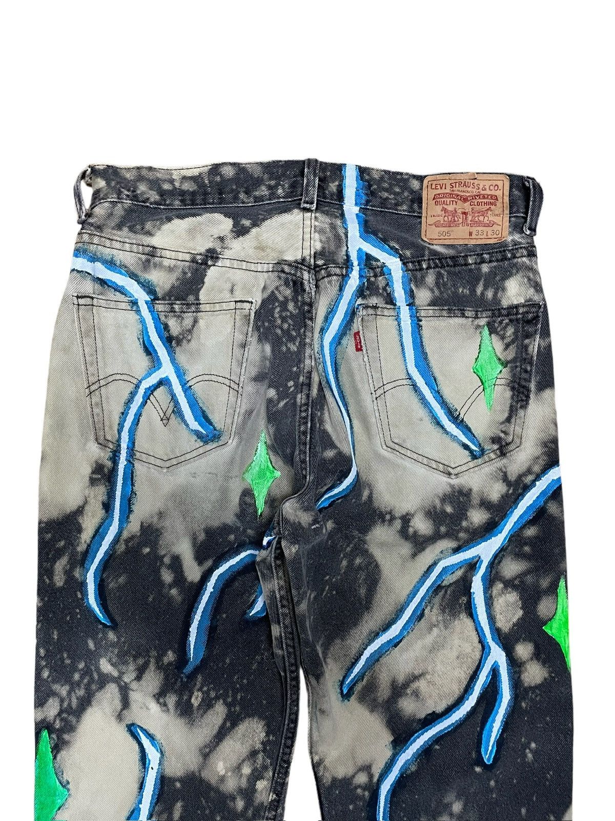 Levi's 1 of 1 Custom handpaint Levis 505 Jeans Size US 33 - 10 Thumbnail