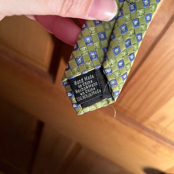 Countess Mara Countess Mara Men's 100% Silk Neck Tie green blue Size ONE SIZE - 4 Thumbnail