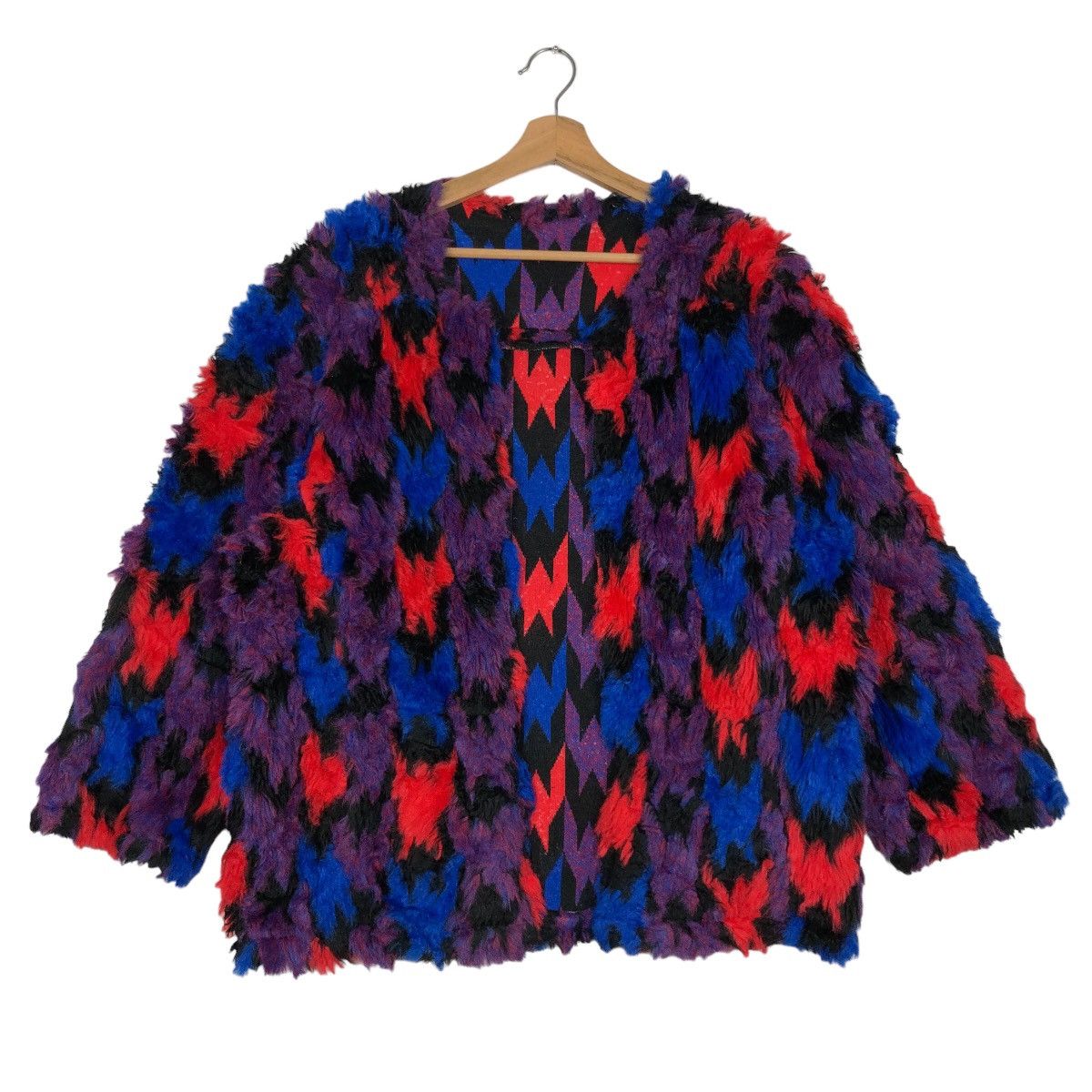 Japanese Brand 🔥Mohair Wool Fur Jacket Colourful Tokyo Kobe Japan Made Size US M / EU 48-50 / 2 - 1 Thumbnail