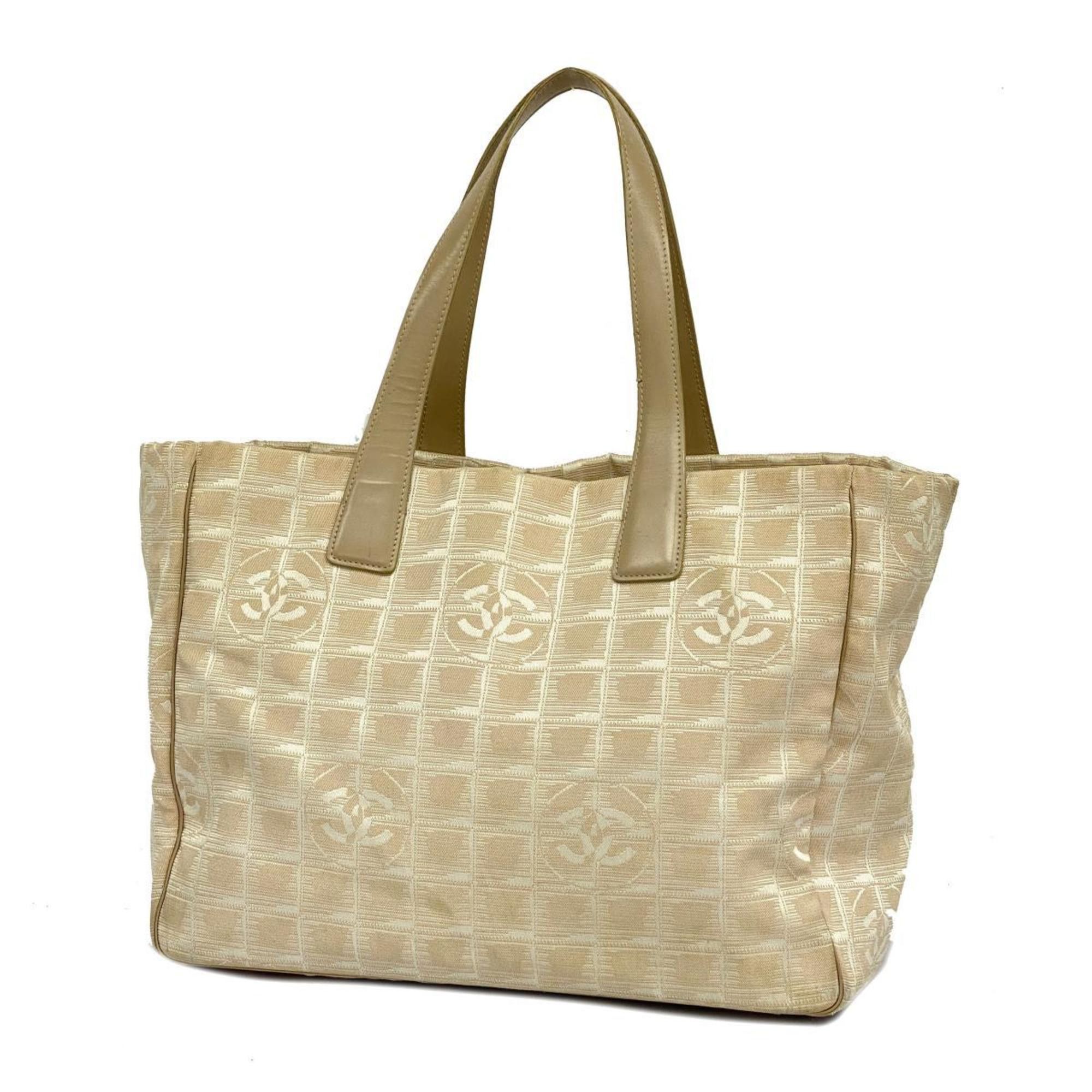 image of Chanel Tote Bag New Travel Nylon Beige Women's