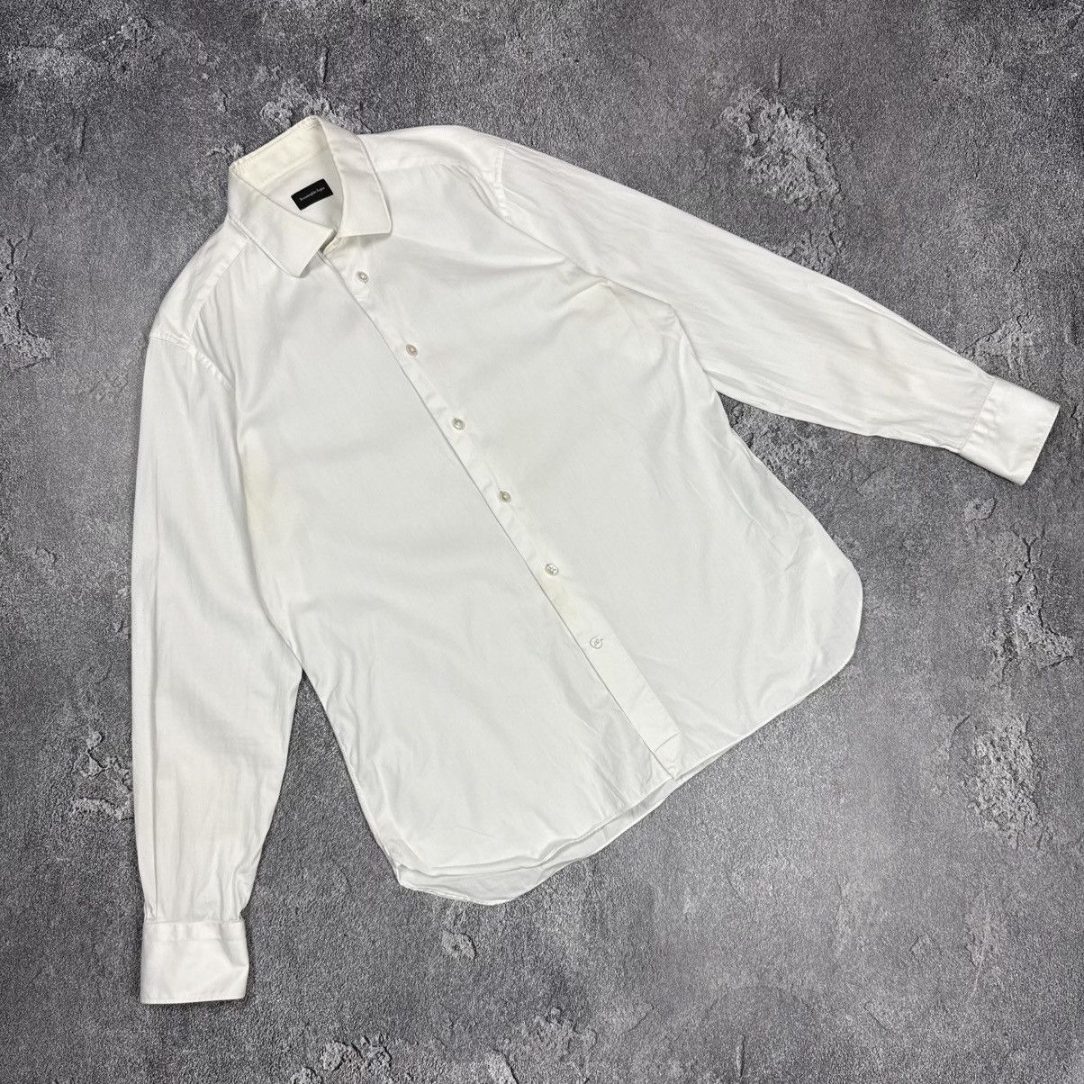 Ermenegildo Zegna Luxury Ermenegildo Zegna White Button Up Shirt Size US M / EU 48-50 / 2 - 2 Thumbnail