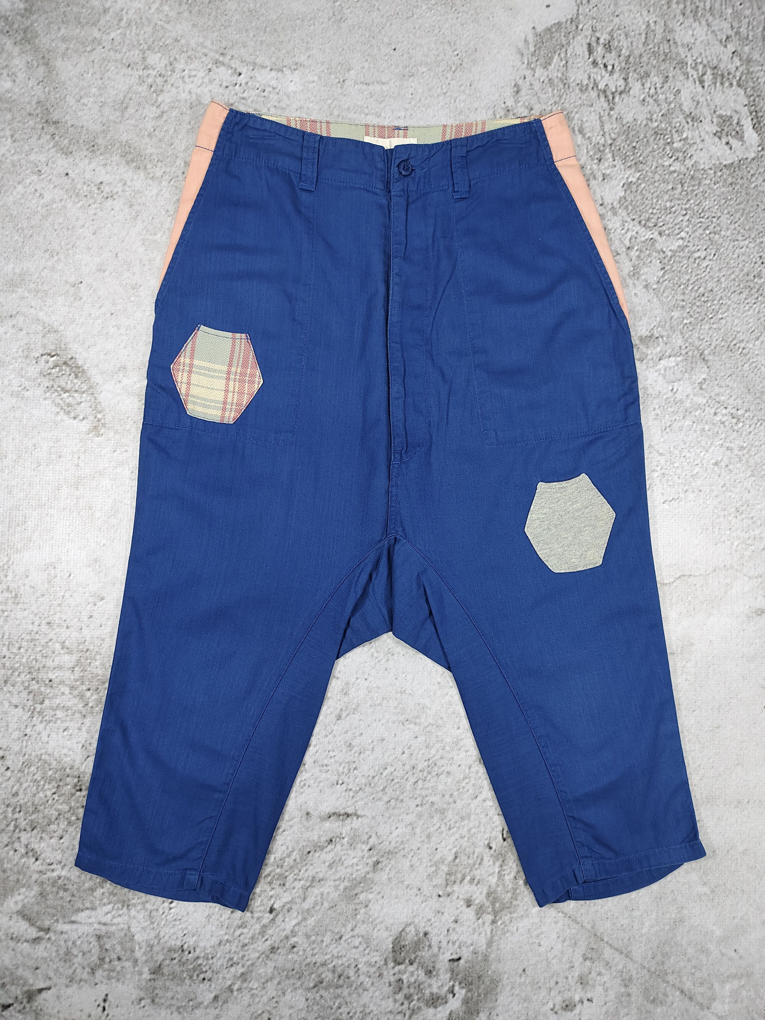 Ne-Net 00s Ne-Net🇯🇵 Hexagon Pacth Drop Crotch Sarouel Pants Size 30" / US 8 / IT 44 - 1 Thumbnail
