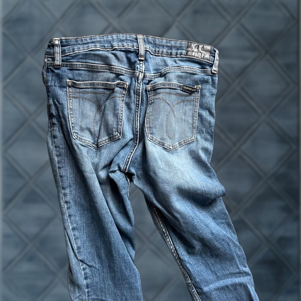Calvin Klein Calvin Klein Jeans Womens 29x30 Mid Rise Skinny Blue Denim Stretch Pocket Zipper 5-Pocket Design Size 29" - 1 Thumbnail