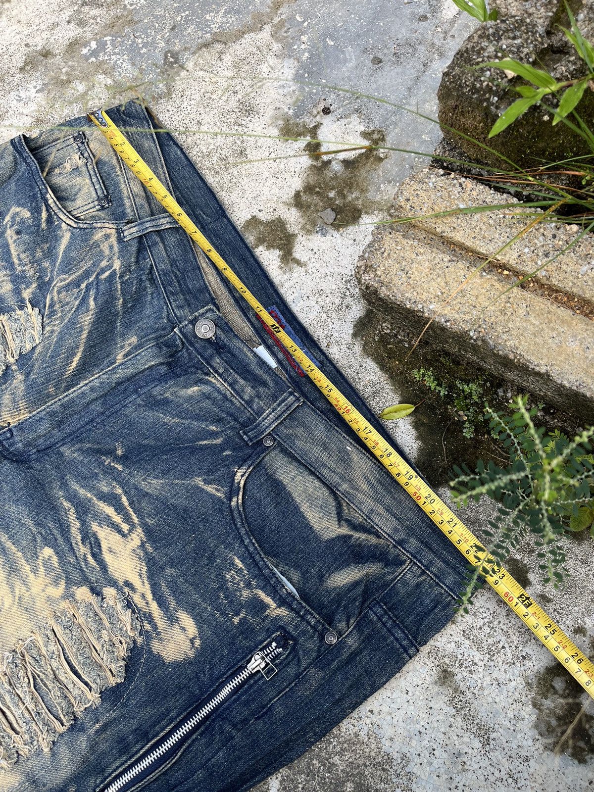If Six Was Nine × Japanese Brand × Le Grande Bleu (L.G.B.) Baggy LGB Inspired Crazy Mudwash Denim Size US 38 / EU 54 - 12 Thumbnail