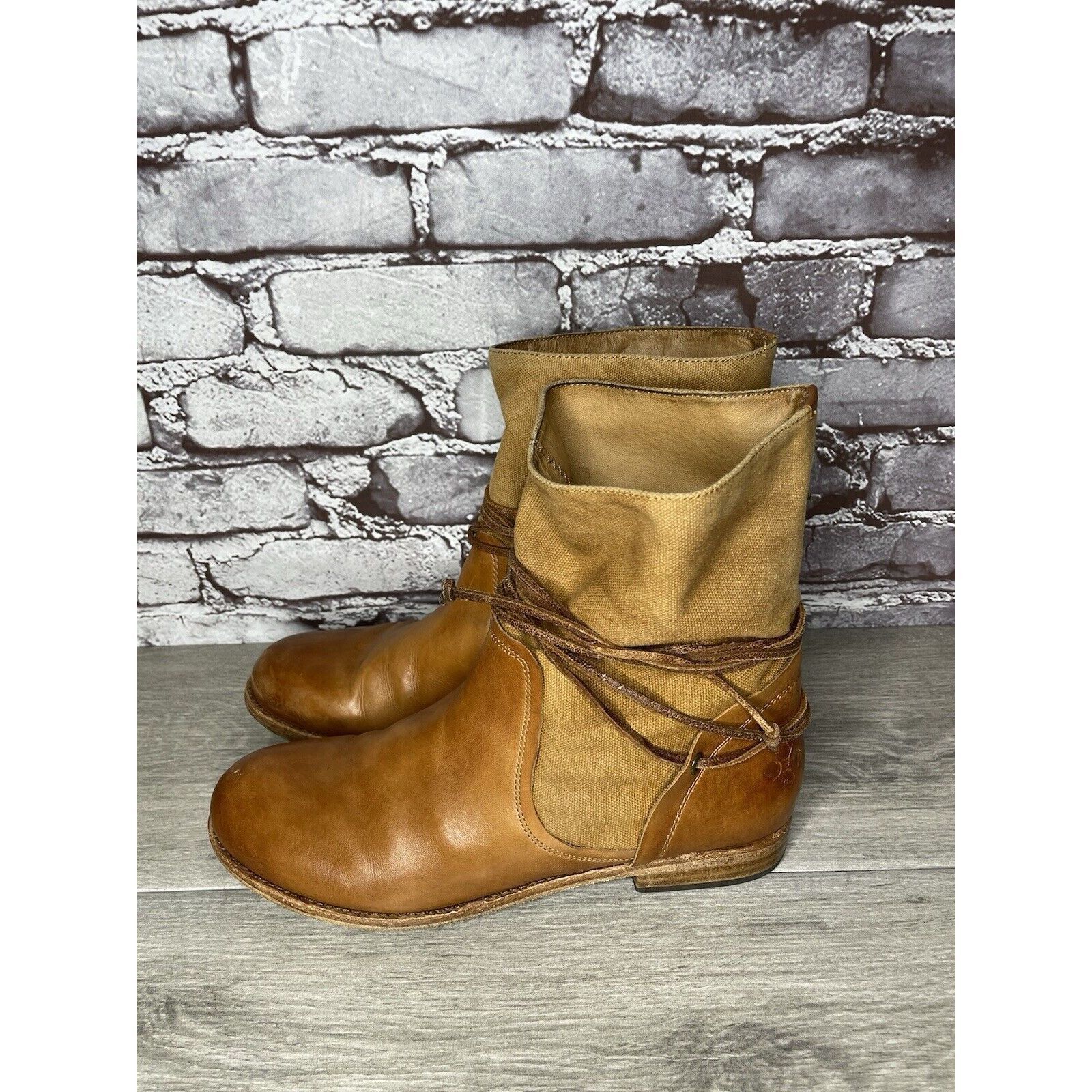 Other Patricia Nash Sabbia Brown Leather Moto Saddle Lace Boots Wo Size US 9.5 / IT 39.5 - 13 Thumbnail