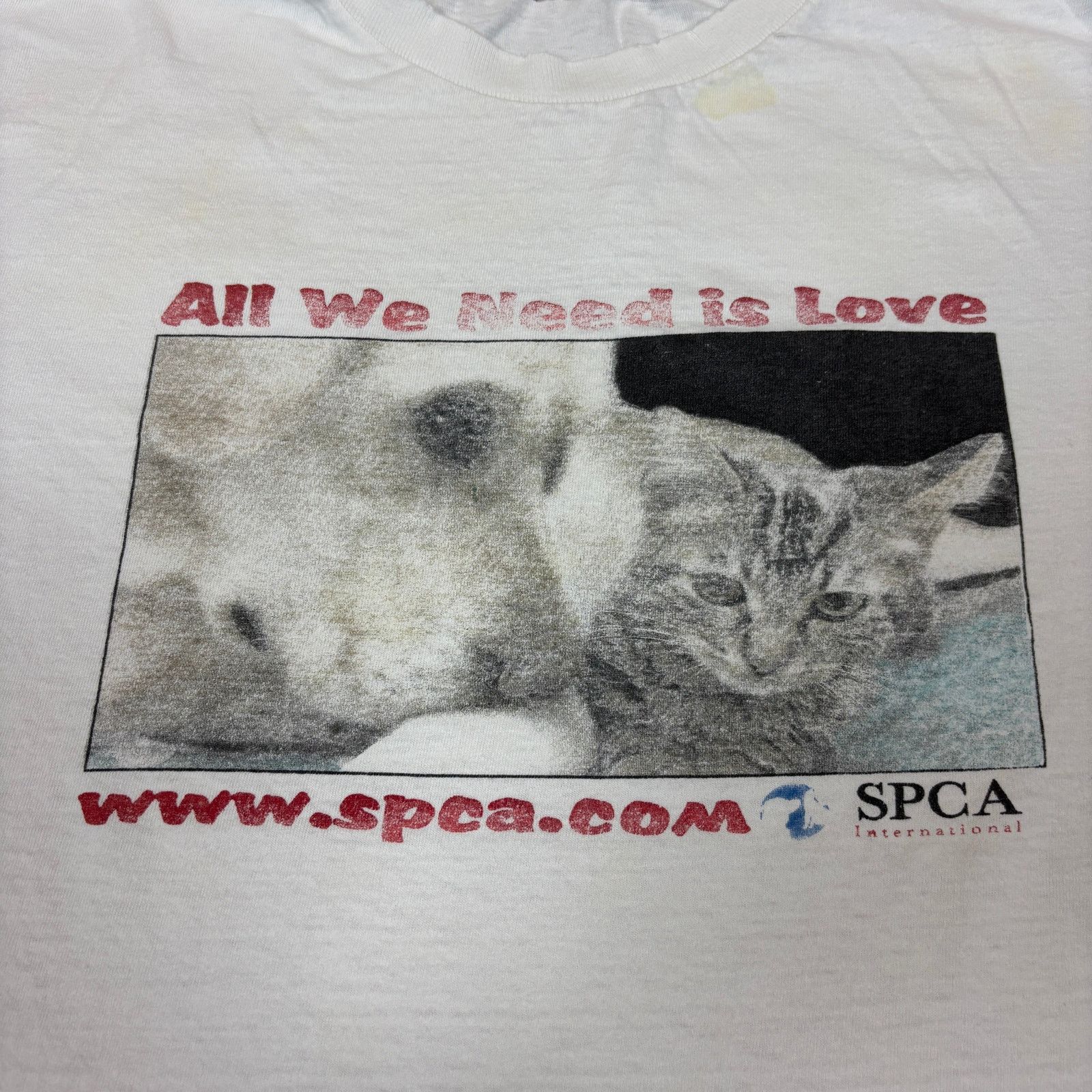 Vintage Vintage Humane Society Cat Dog T Shirt Women's Large Faded Size L / US 10 / IT 46 - 3 Thumbnail