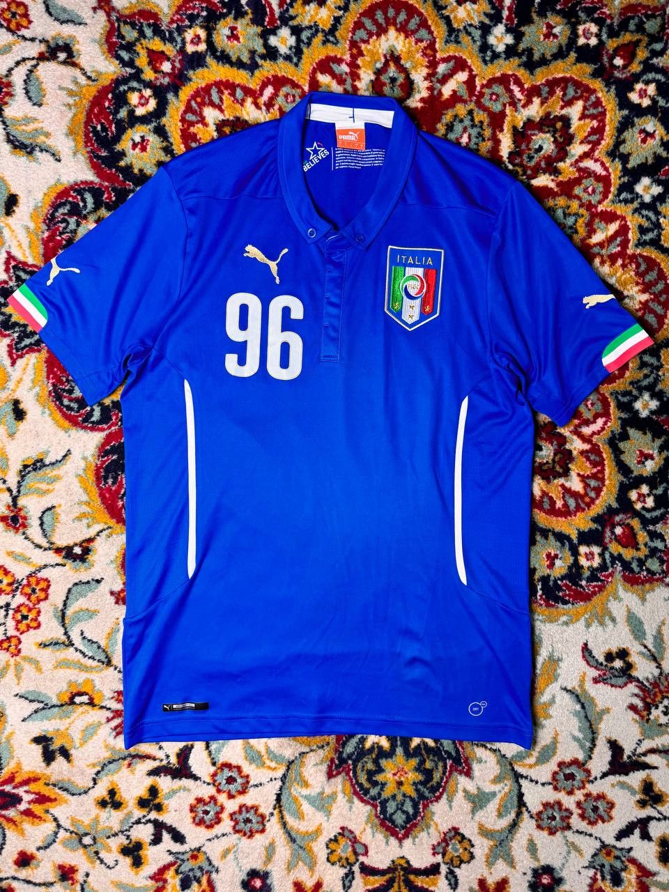 Puma ITALY 2014 HOME FOOTBALL SHIRT SOCCER JERSEY PUMA Size US L / EU 52-54 / 3 - 1 Thumbnail