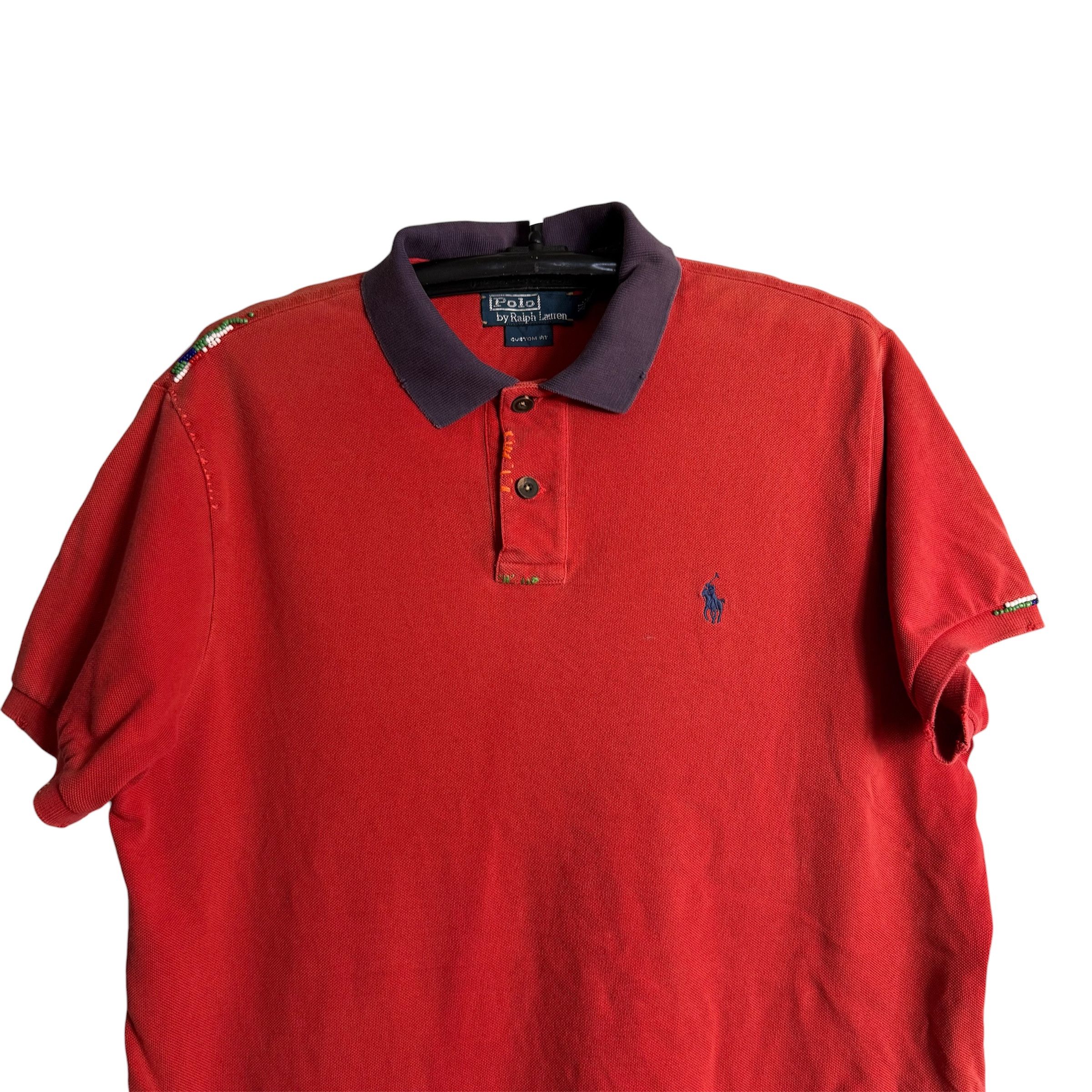 Polo Ralph Lauren 🔥RARE🔥Vtg Polo Ralph Lauren Custom Fit Edition Polo Shirt Size US XL / EU 56 / 4 - 2 Thumbnail