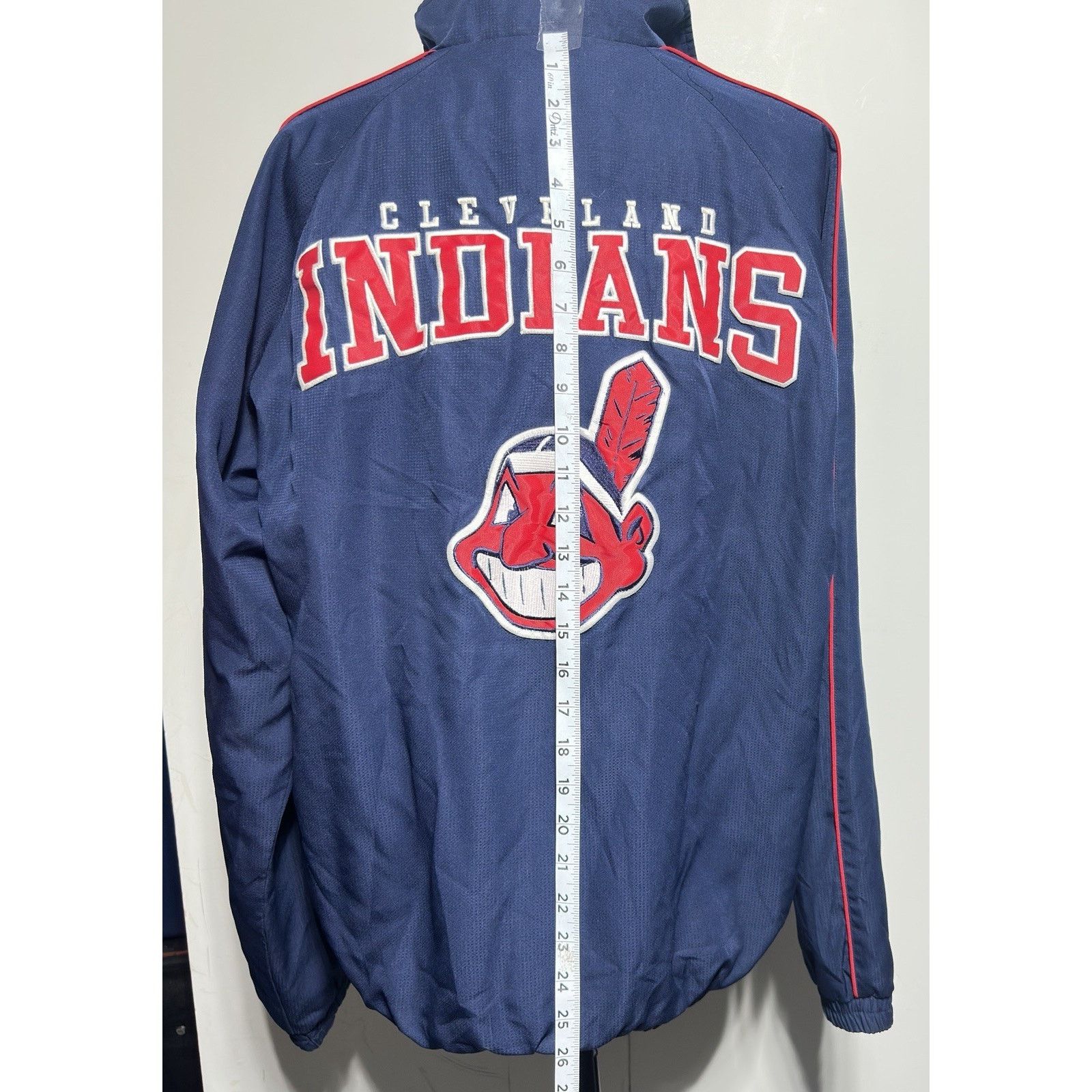 MLB Vtg Cleveland Indians Carl Banks G3 Big Logo Jacket Medium Size US M / EU 48-50 / 2 - 6 Thumbnail