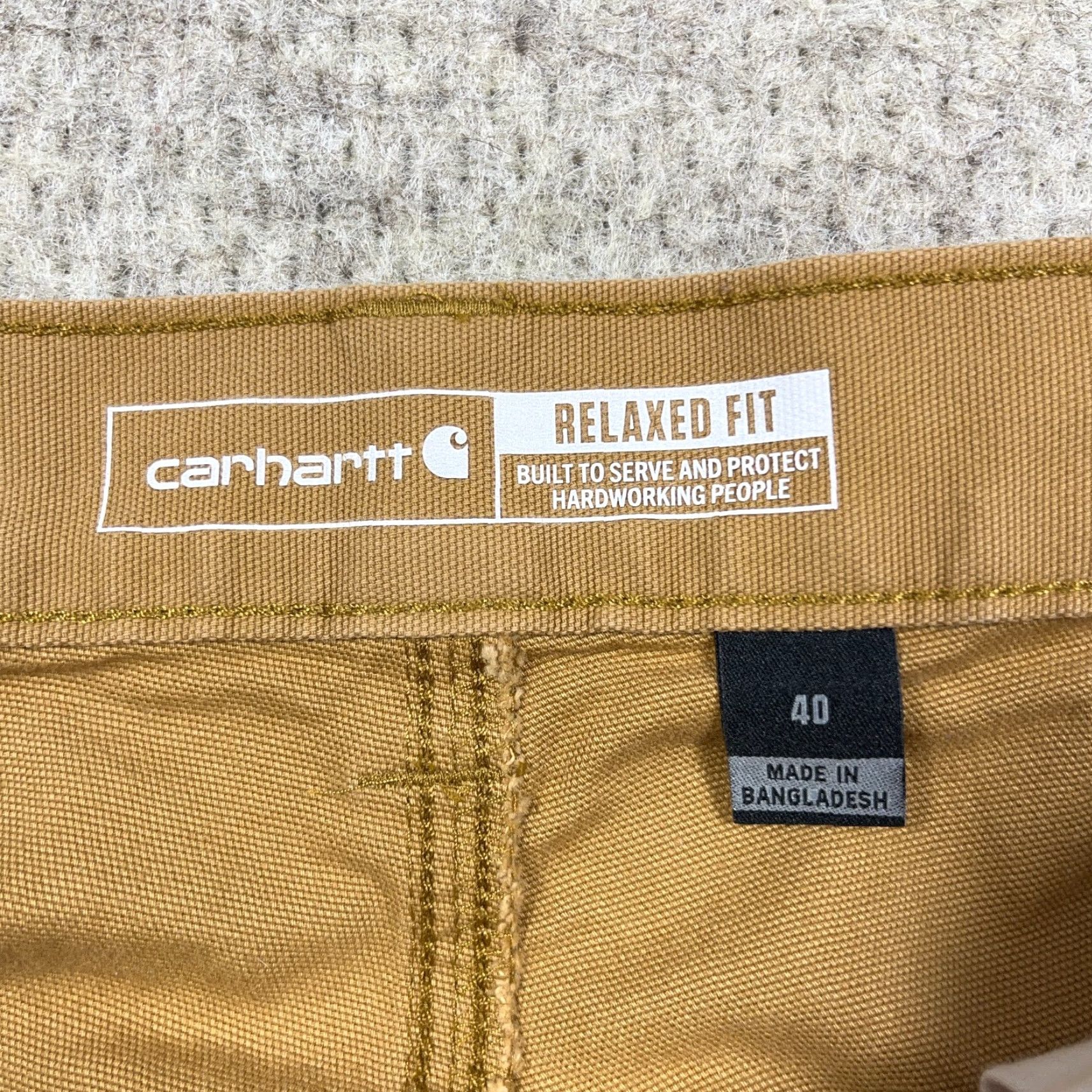 Carhartt Carhartt Shorts Men 40 Tan Brown Duck Canvas Relaxed Fit Rugged Flex Utility Cargo Pocket Casual Workwear Size US 40 / EU 56 - 3 Thumbnail
