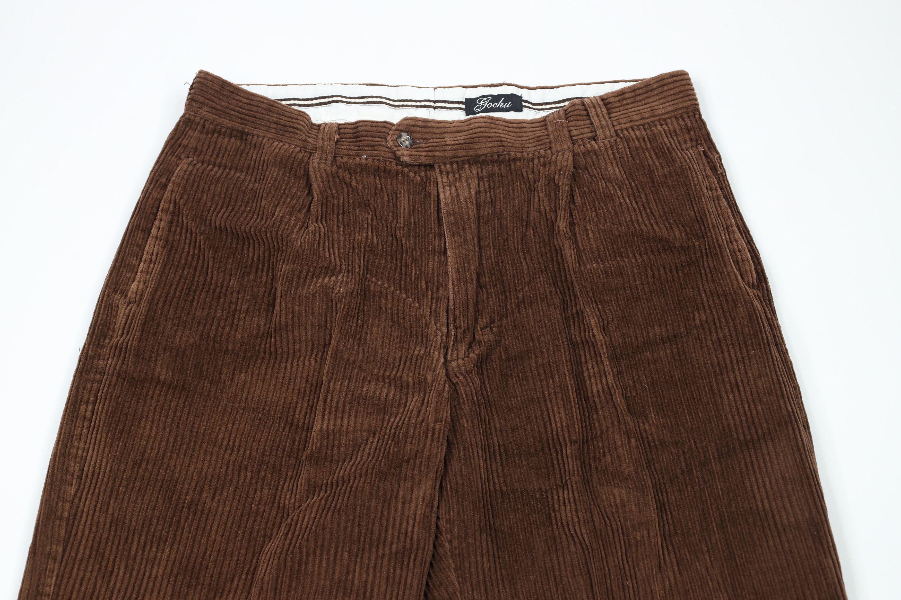 Vintage Vintage 90s Streetwear Baggy Wide Leg Corduroy Pants Brown Size US 36 / EU 52 - 2 Thumbnail