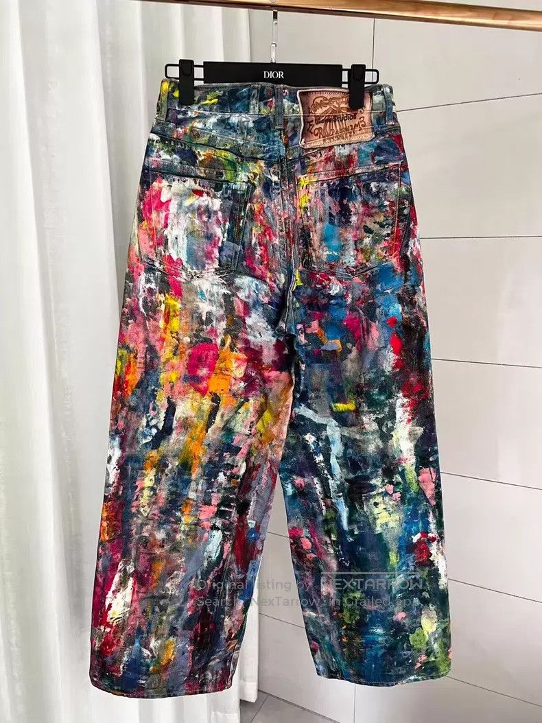 Acne Studios Acne Studios Wide Leg Graffiti Denim Pants Size 42" / US 20 - 2 Thumbnail