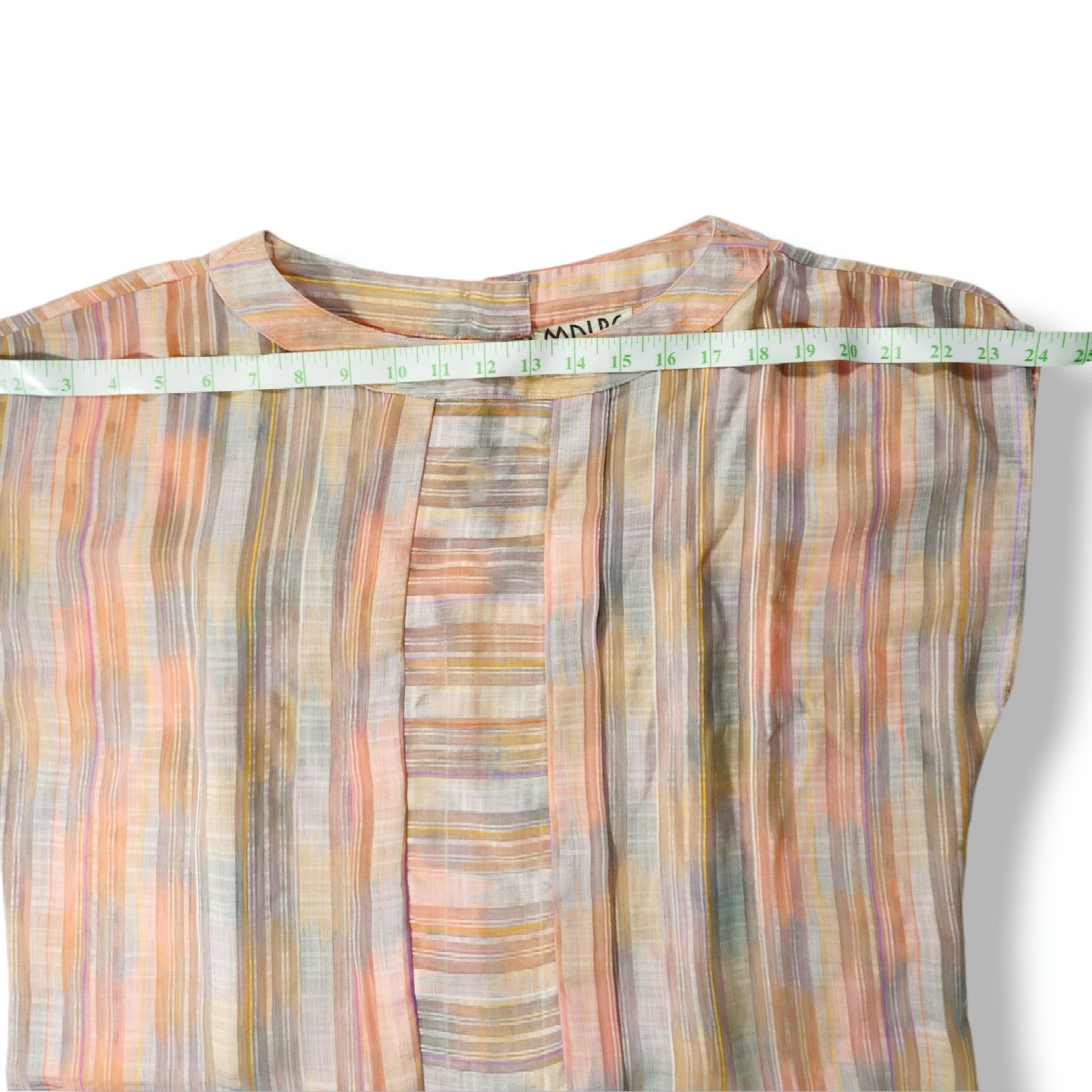 Other EUC VTG Malbe 70s Sheer Dolman Sleeve Blouse Sz. 14 Pastel Size XL / US 12-14 / IT 48-50 - 7 Thumbnail