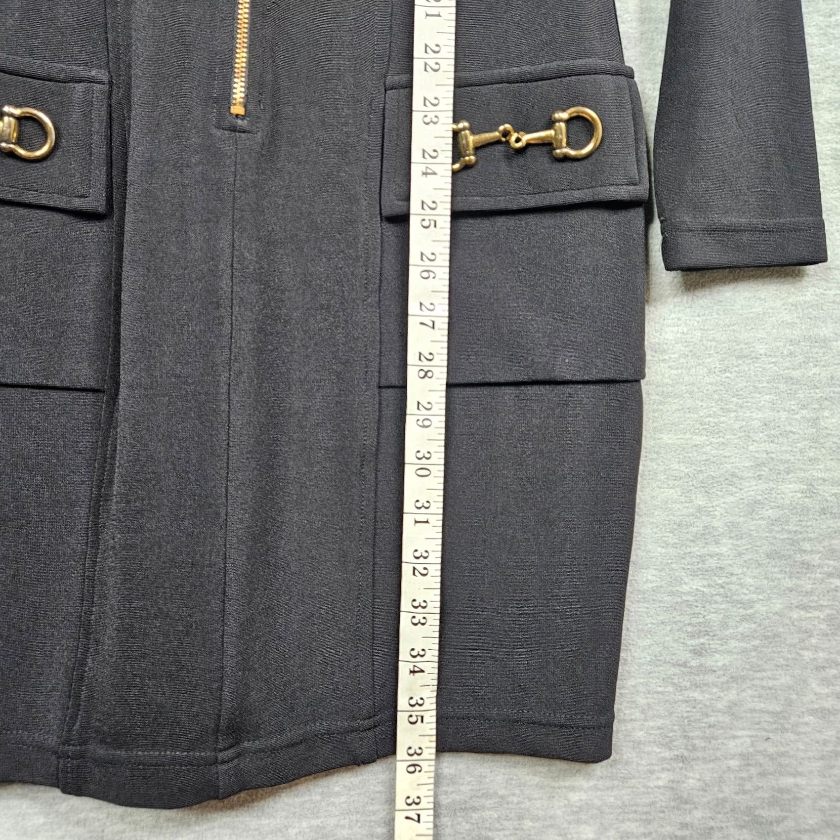 Vintage Vintage Ginger Bort Black Golden Zipper Dress A-Line Fall Size 12 - Condition Check Size XL / US 12-14 / IT 48-50 - 4 Thumbnail