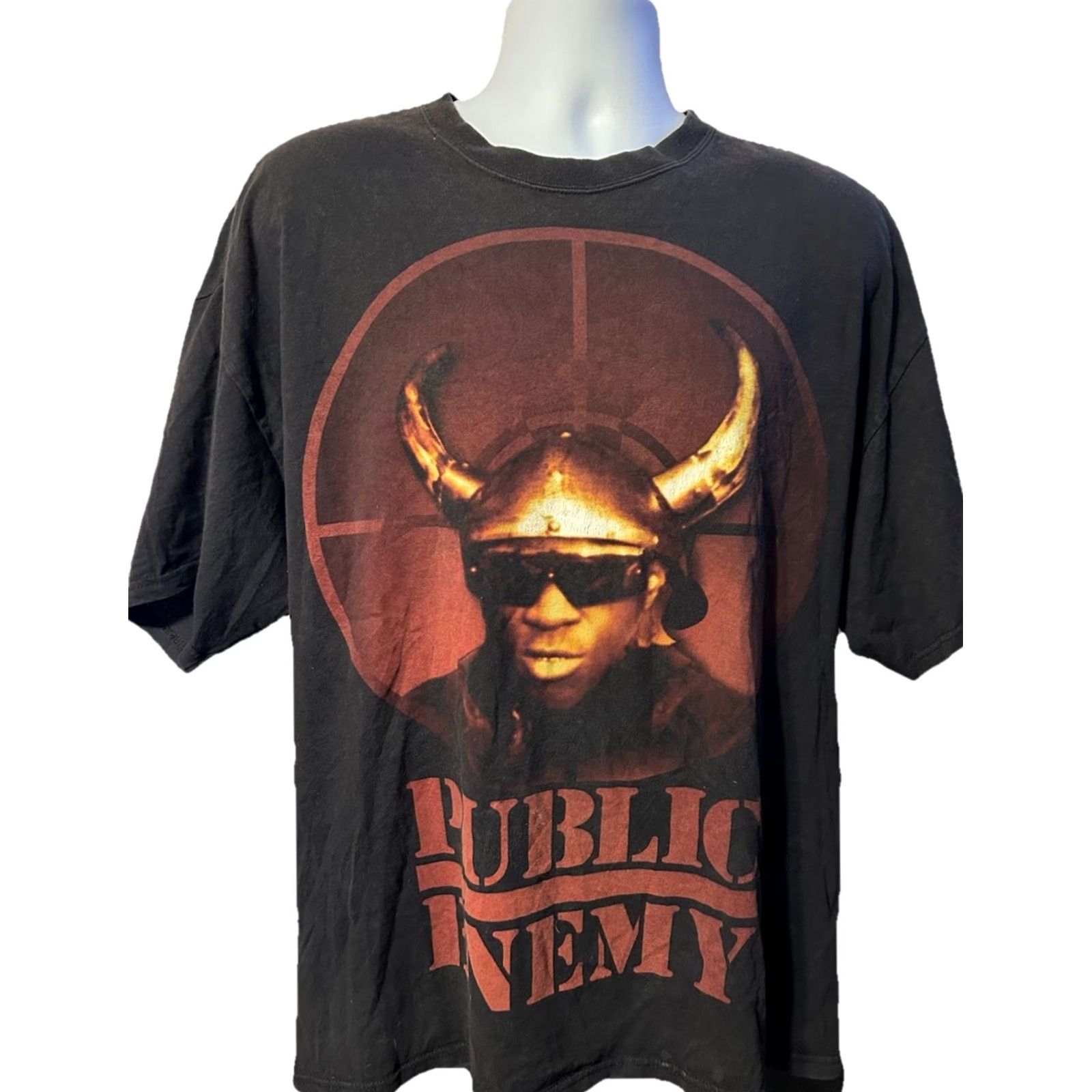 Vintage VINTAGE Public Enemy Flavor Flav Shirt Men 2XL Black Short Sleeve Viking Hat 2009 Size US XXL / EU 58 / 5 - 2 Thumbnail