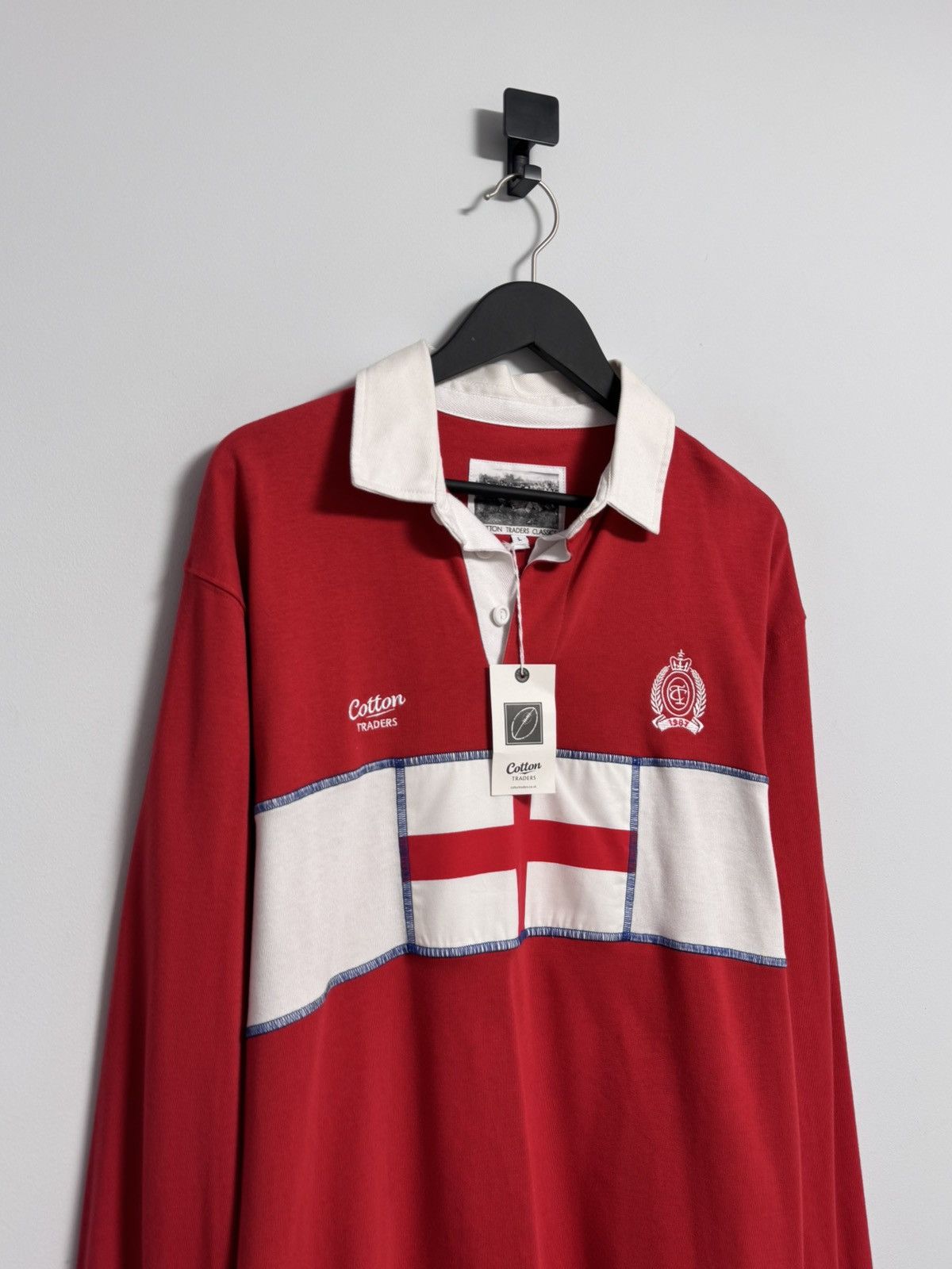 Cotton Traders Vintage Cotton Traders Rugby Shirt CT 1987 Jersey Size US L / EU 52-54 / 3 - 3 Thumbnail