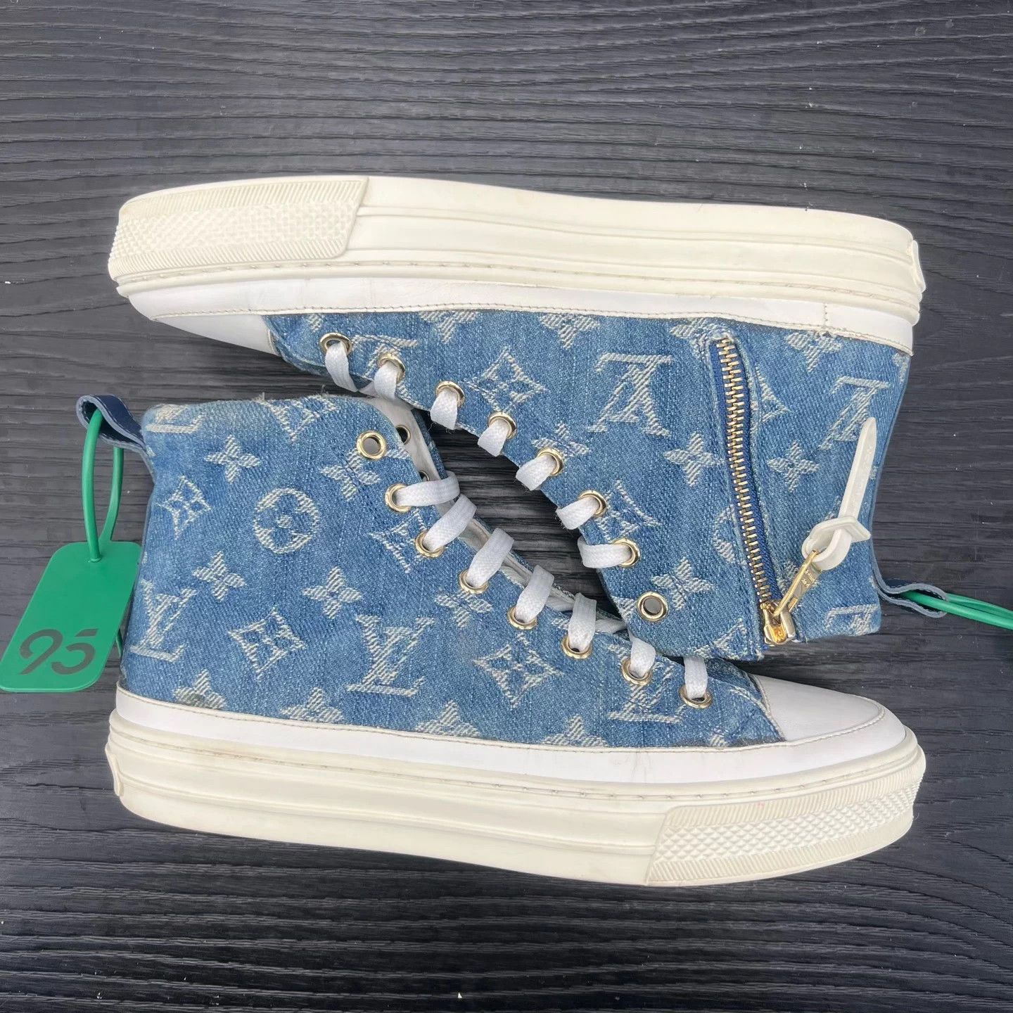 Louis Vuitton LV Stellar Washed Denim All Over Print 35.5 Size US 4.5 / IT 34.5 - 3 Thumbnail
