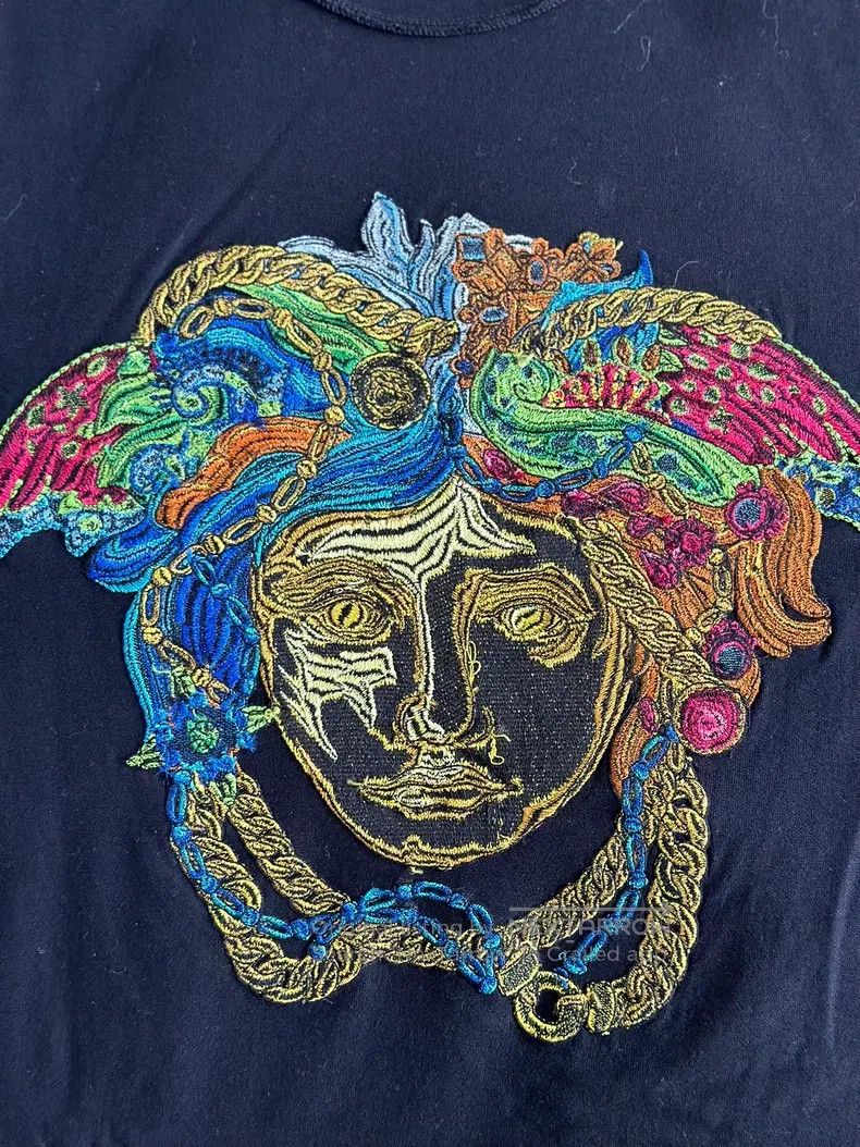 Versace Versace Embroidered diamond-encrusted T-shirt Size US XL / EU 56 / 4 - 5 Thumbnail