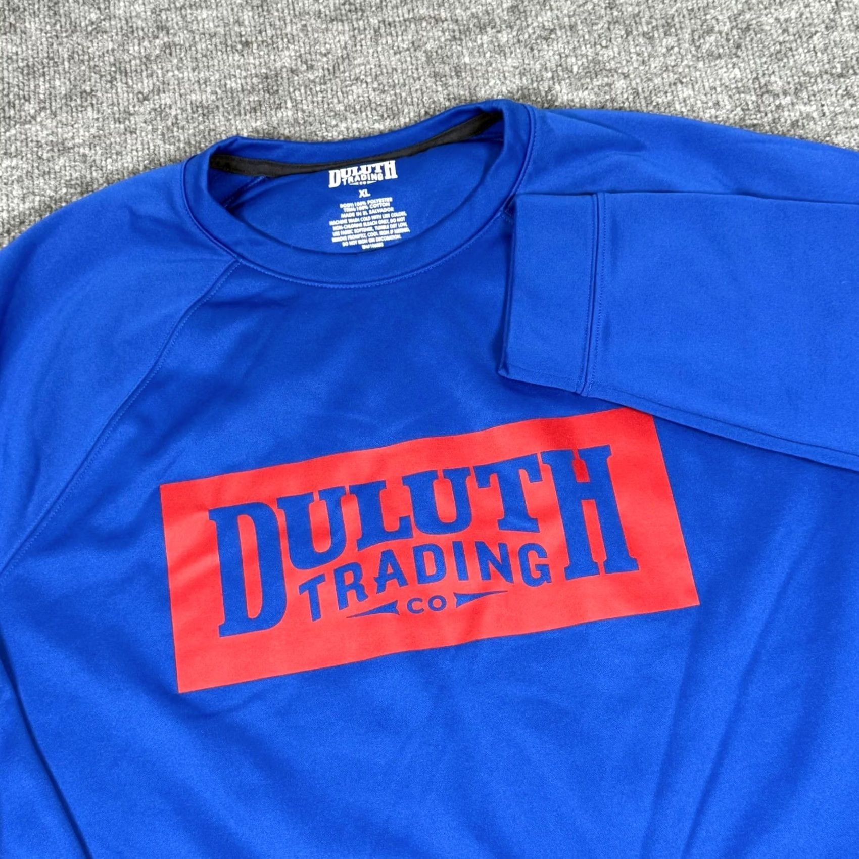 Duluth Trading Company Duluth XL Crewneck Pullover Sweatshirt Kangaroo Pocket Outdoors Hiking Workwear Blue Mens Long Sleeve Shirt Size US XL / EU 56 / 4 - 2 Thumbnail