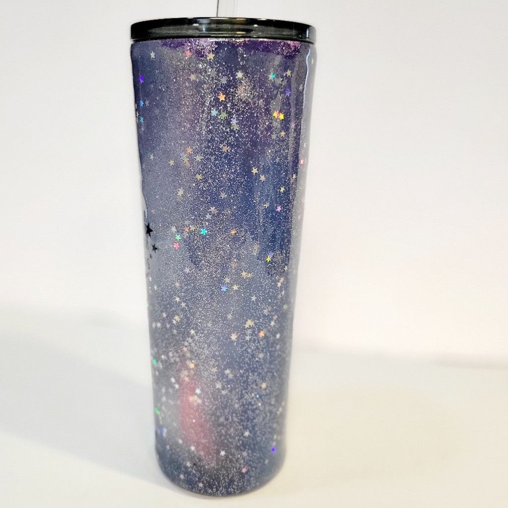 Handmade Nebula Starry Sky Reach For the Stars Glitter 30 Oz Tumbler Size ONE SIZE - 5 Thumbnail