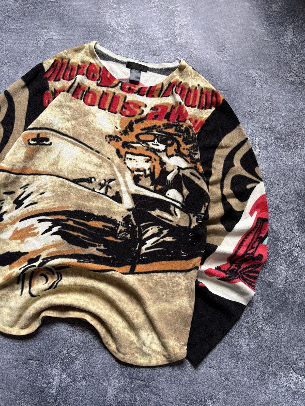 Custo Barcelona Vintage Custo Barcelona All Over Print Y2K Wool Sweater Rare Size M / US 6-8 / IT 42-44 - 5 Thumbnail