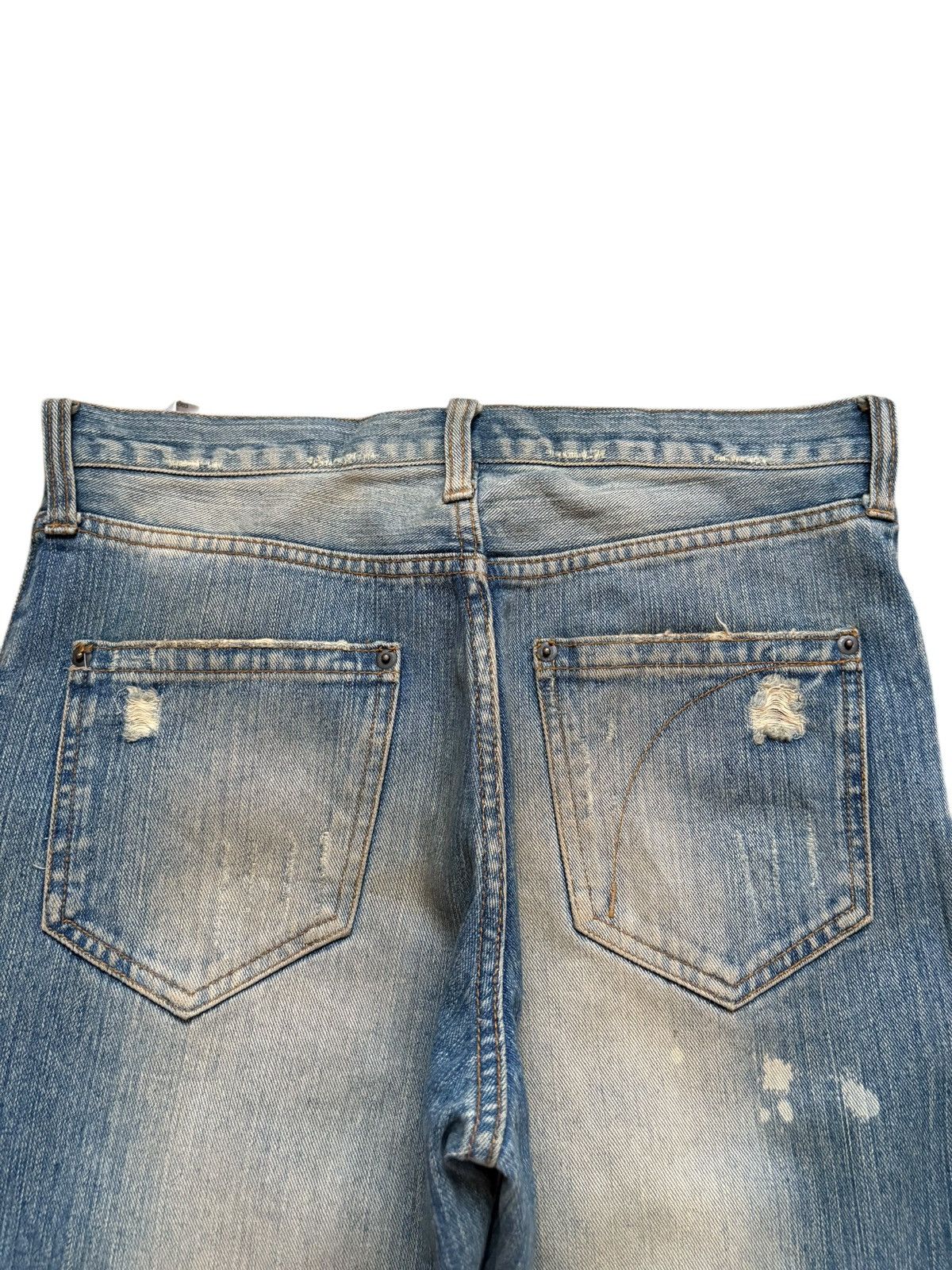 Japanese Brand Vintage Japanese Brand Bleach Rusty Mud Wash Rip Baggy Jean Size US 31 - 8 Thumbnail