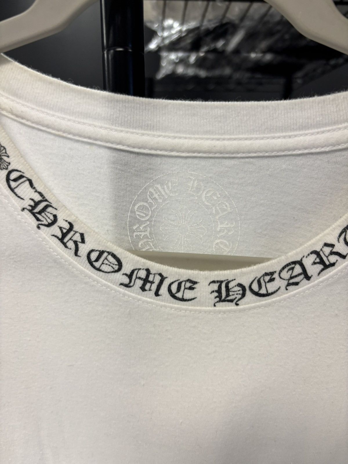 Chrome Hearts Chrome hearts neck print logo tee white Size US L / EU 52-54 / 3 - 2 Thumbnail