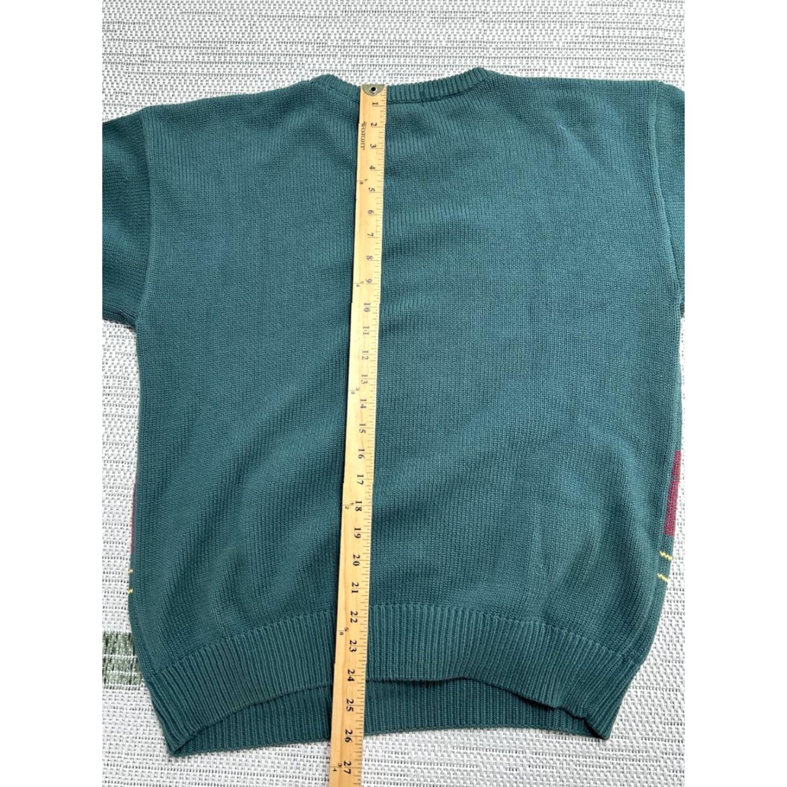 Vintage VINTAGE Joey Taylor Sweater Mens Medium Green Cotton Plaid Tight Knit Crew Neck Size US M / EU 48-50 / 2 - 6 Thumbnail