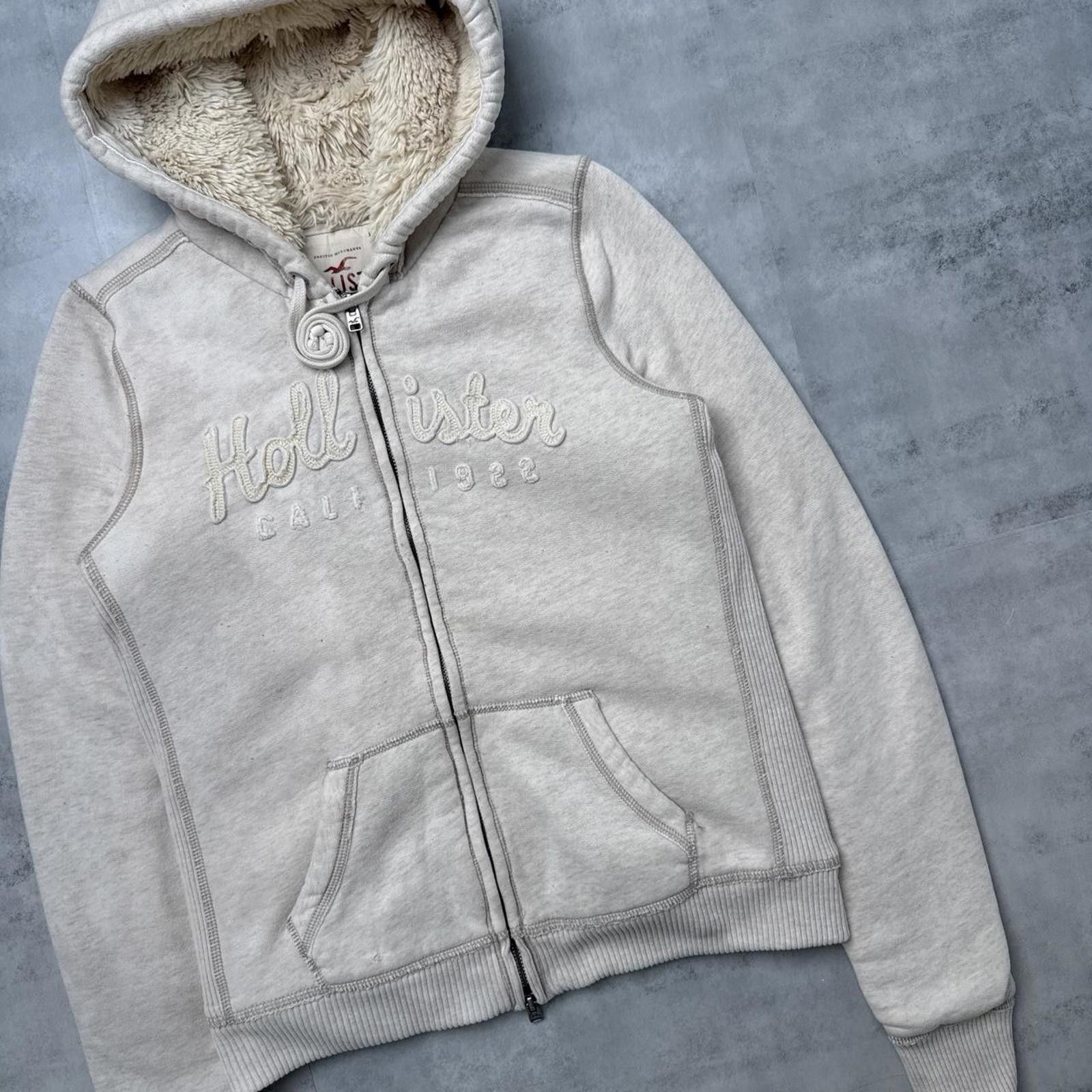 Other Y2K Hollister Co. 00s Sherpa Lined Hoodie Jacket Size L / US 10 / IT 46 - 3 Thumbnail