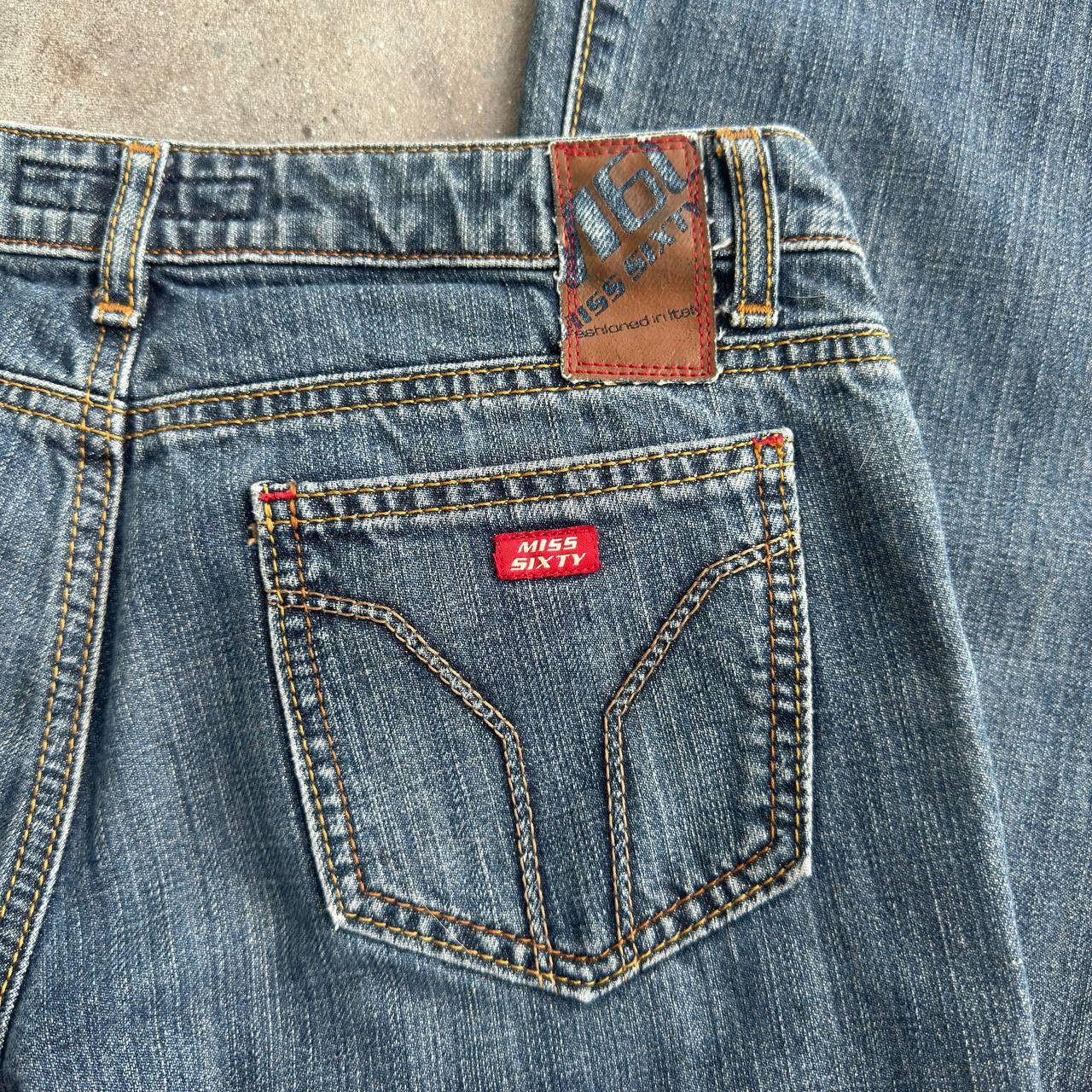 Miss Sixty × Vintage Miss Sixty Vintage Y2K Extra Low Rise Flared Denim Jeans Size 29" - 4 Thumbnail