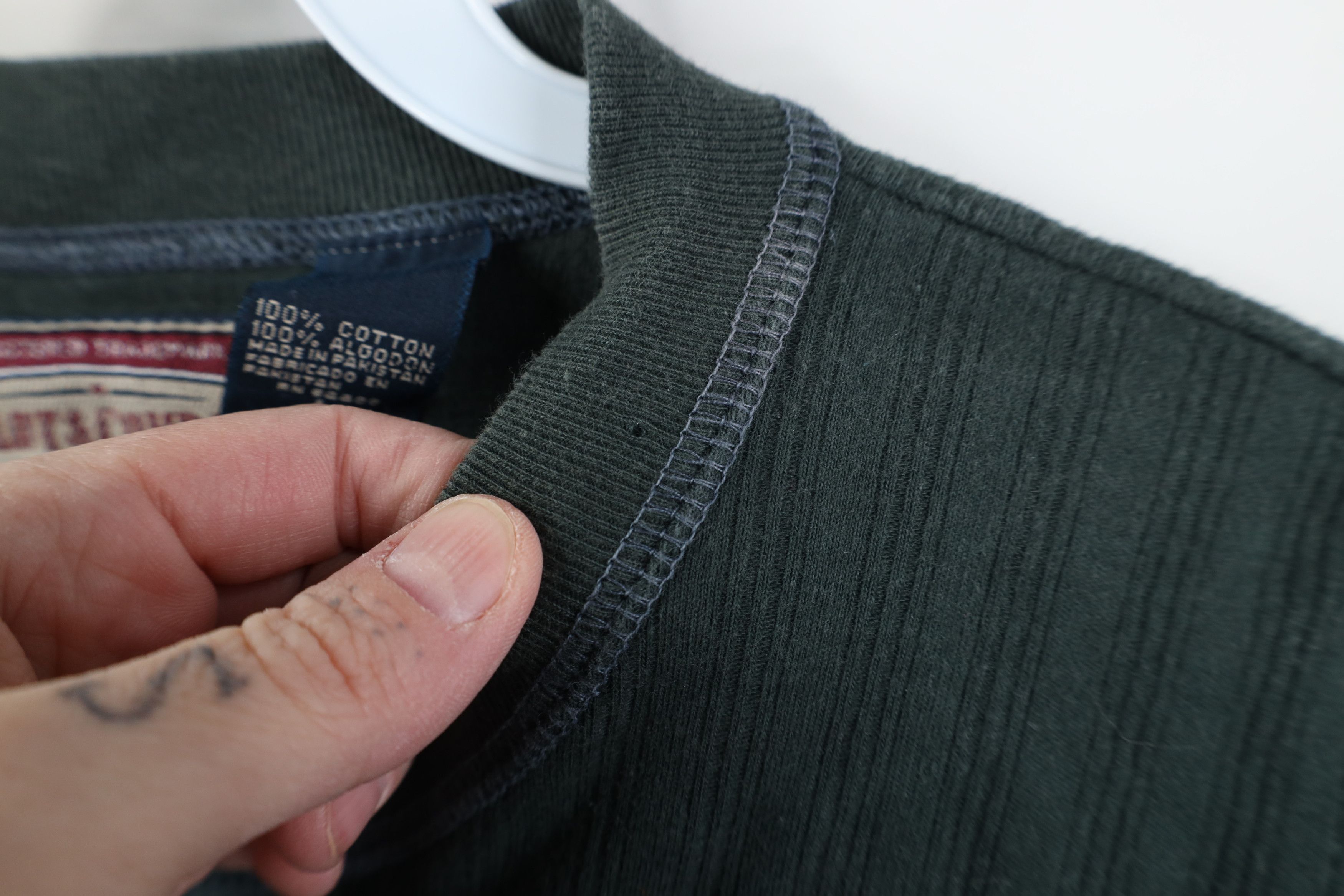 Vintage Vintage 90s Streetwear Knit Long Sleeve Henley T-Shirt Size US L / EU 52-54 / 3 - 7 Thumbnail