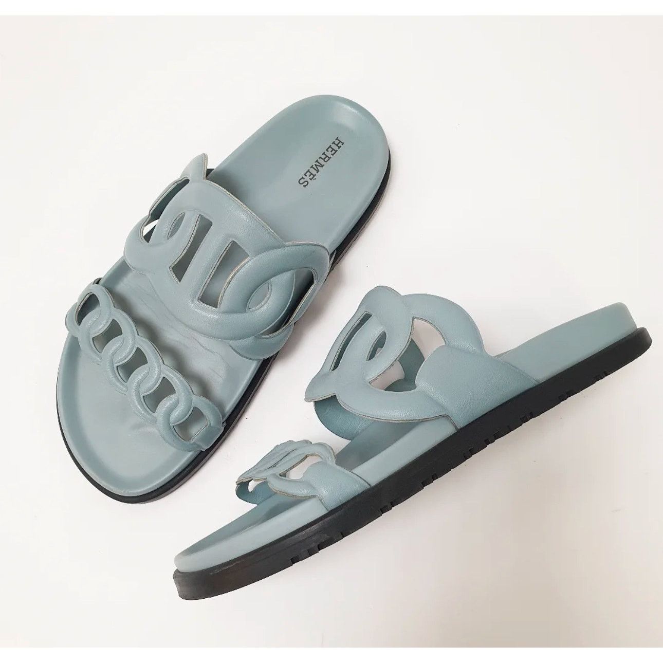 Hermes Hermes Extra Sandals Blue Flip Flops Sz.37 Size US 7 / IT 37 - 2 Thumbnail
