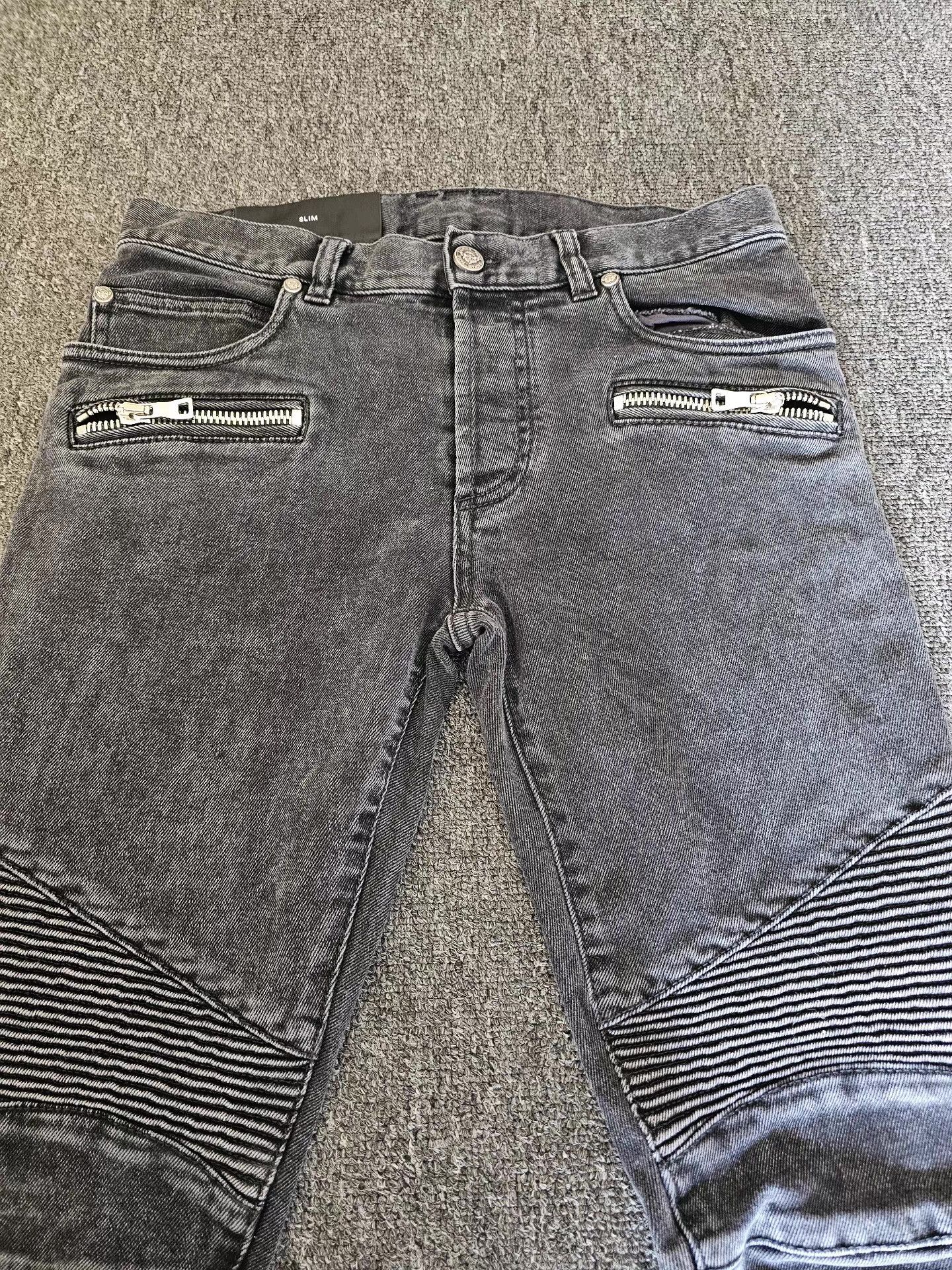 Balmain Balmain Men's Biker Jeans Q4 Size US 34 / EU 50 - 2 Thumbnail