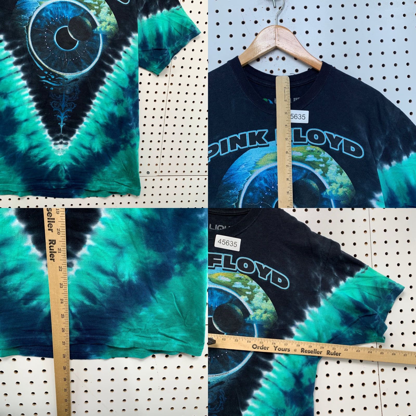 Liquid Blue Pink Floyd Pulse T Shirt Mens Medium Liquid Blue Tie Dye Music Hippie Size US M / EU 48-50 / 2 - 8 Thumbnail