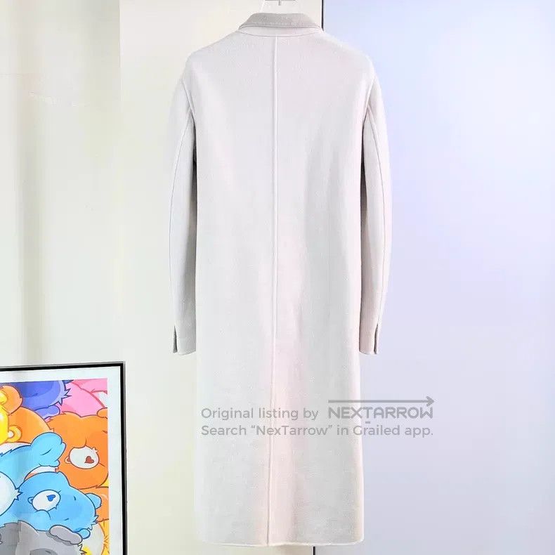 Loro Piana Loro Piana Light Gray Cashmere Coat with Side Slit Size XS / US 0-2 / IT 36-38 - 3 Thumbnail