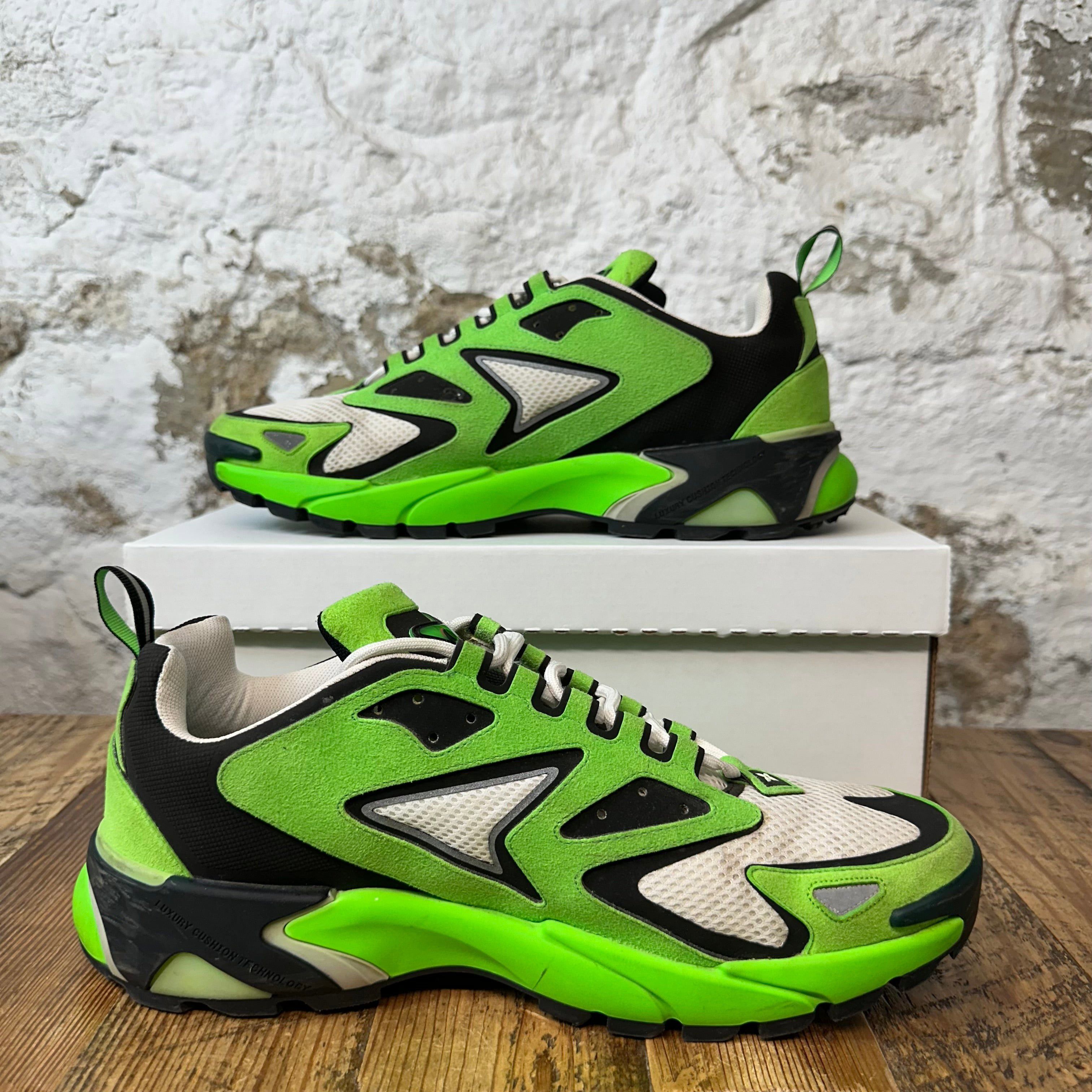 Louis Vuitton Louis Vuitton Green White Tactic Sneaker Sz 9.5 (8LV) Size US 9.5 / EU 42-43 - 2 Thumbnail