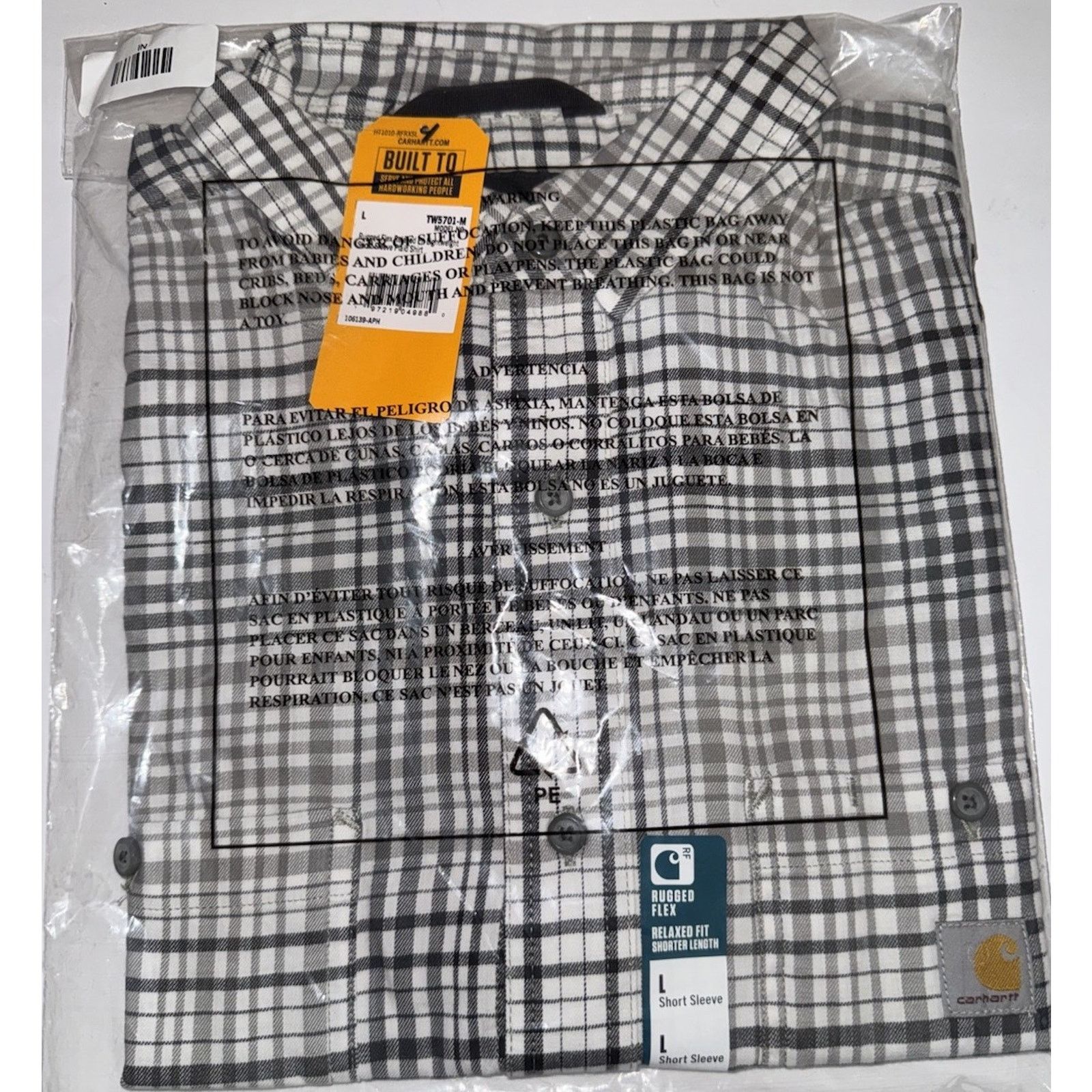 Carhartt NWT Carhartt Mens Shirt Rugged Flex Short Sleeve L Gray Size US L / EU 52-54 / 3 - 3 Thumbnail
