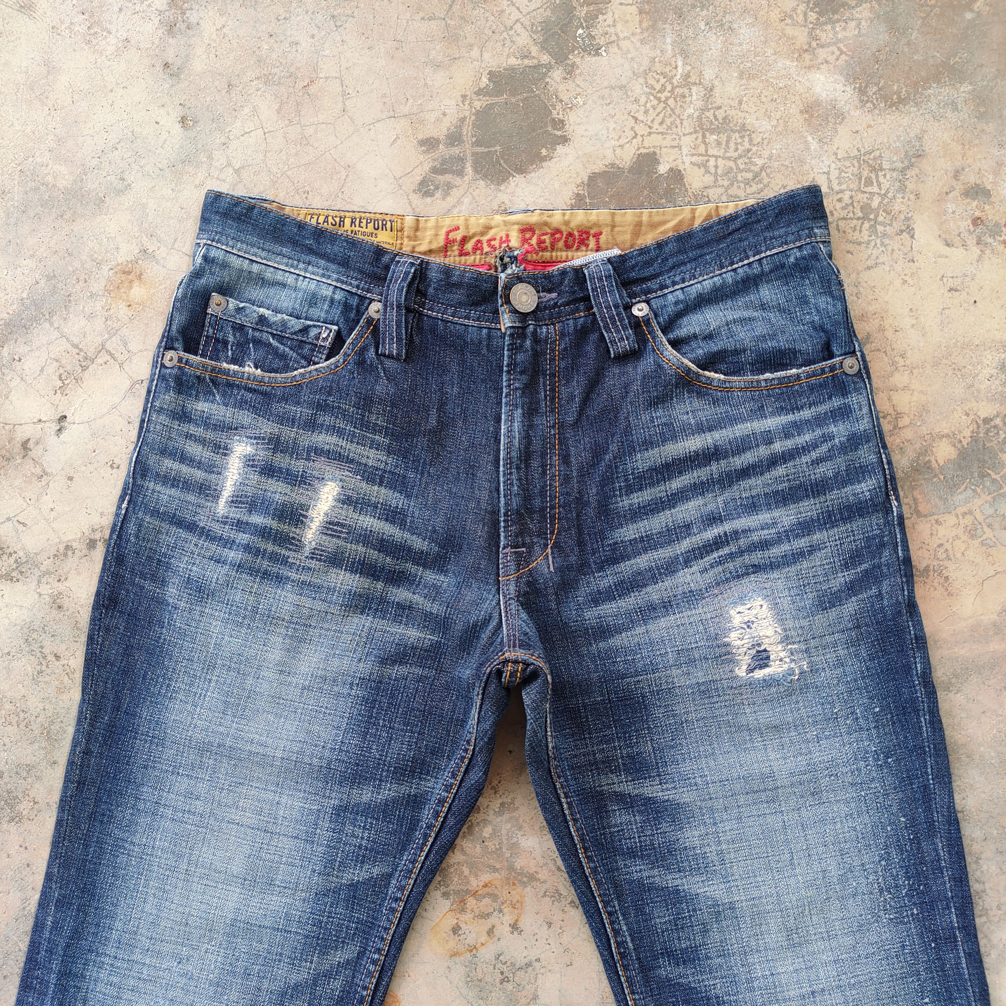 Japanese Brand # Vintage Flash Report bootcut denim jeans pants Size US 33 - 4 Thumbnail