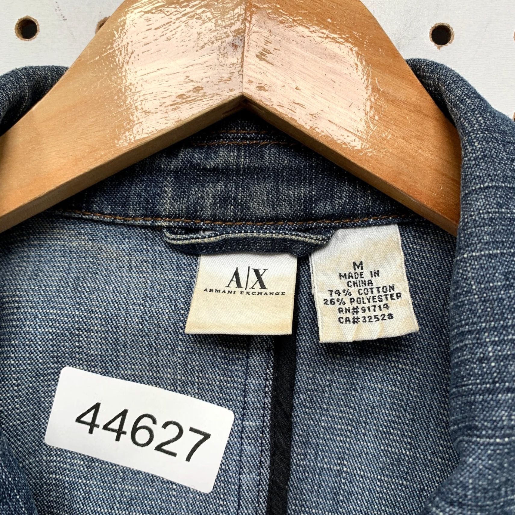 Armani Exchange AX Armani Exchange Denim Jacket Vintage Womens Medium Blue Button Y2K Up Size M / US 6-8 / IT 42-44 - 5 Thumbnail