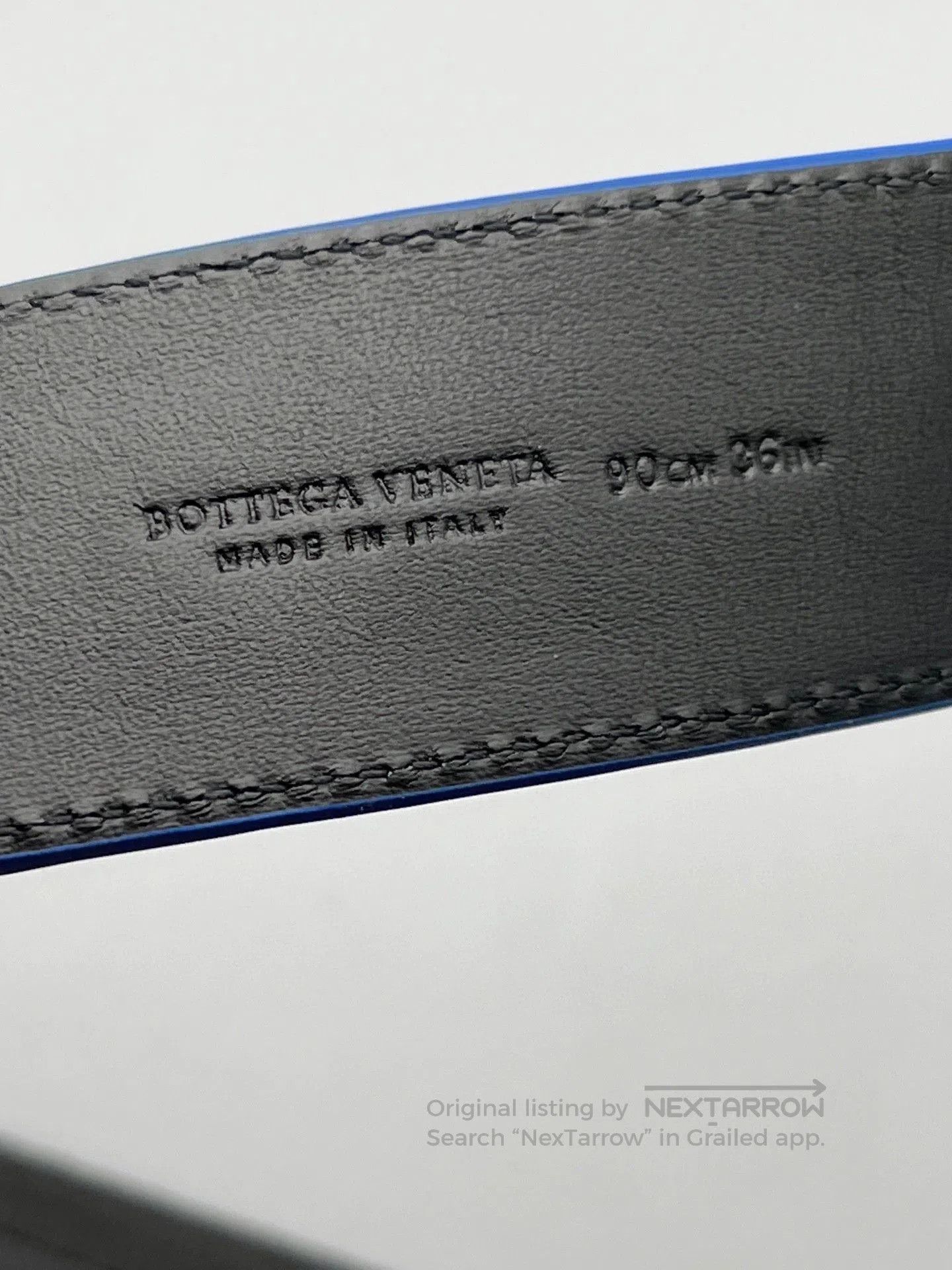 Bottega Veneta stylish blue woven leather belt for men. Size ONE SIZE - 5 Thumbnail