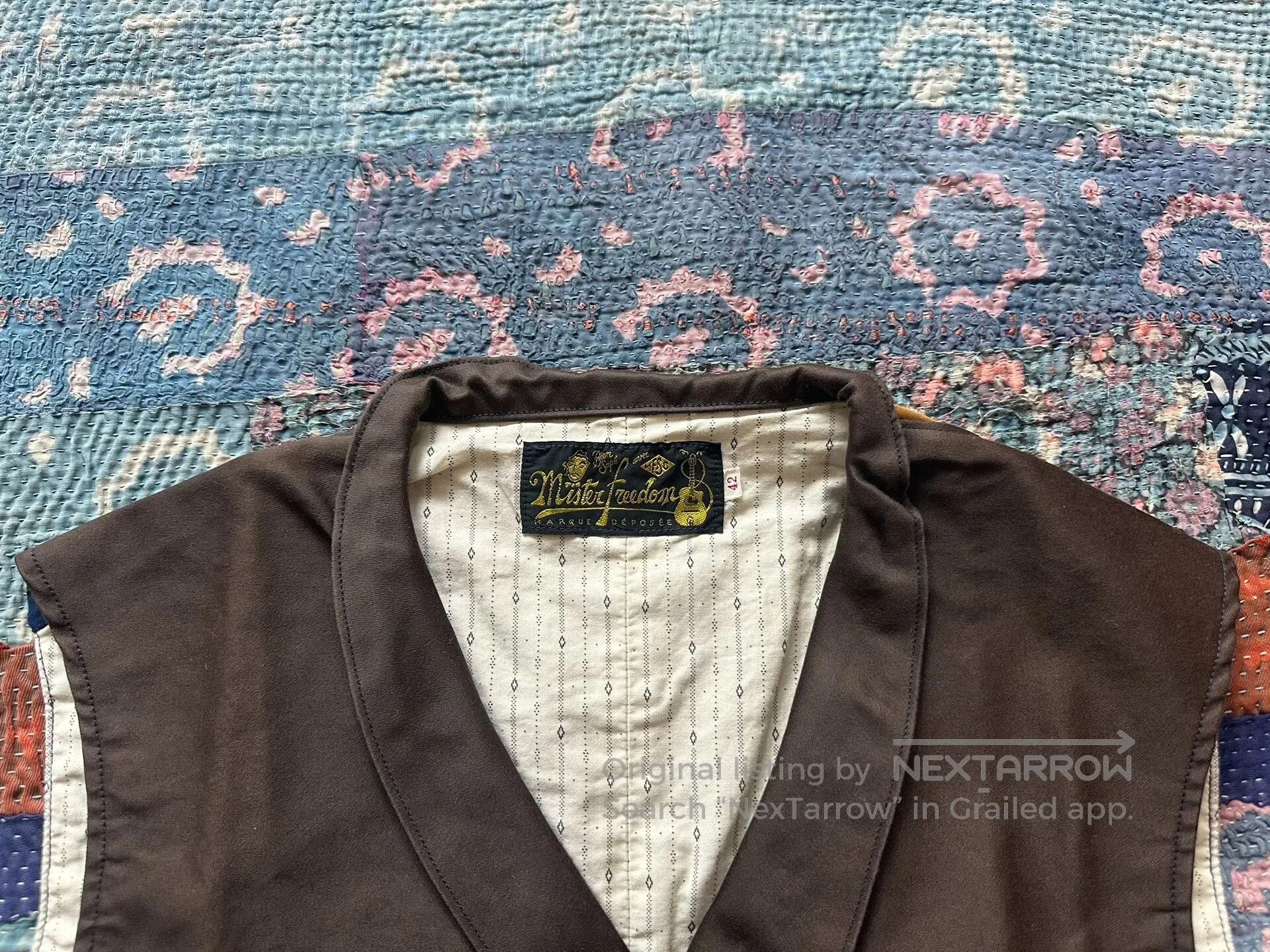 Mister Freedom vintage 1920s style brown vest. Size US L / EU 52-54 / 3 - 4 Thumbnail