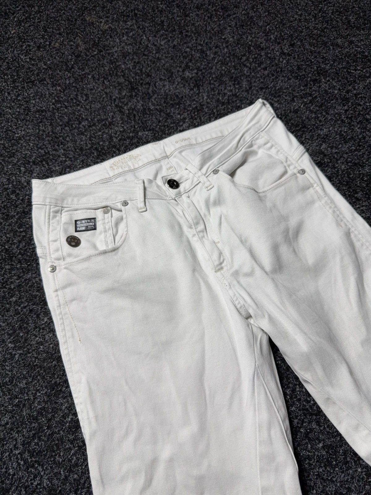 G-Star Avant Garde 00s G-Star RAW White Denim Jeans Slim Tapered Size 30" / US 8 / IT 44 - 6 Thumbnail