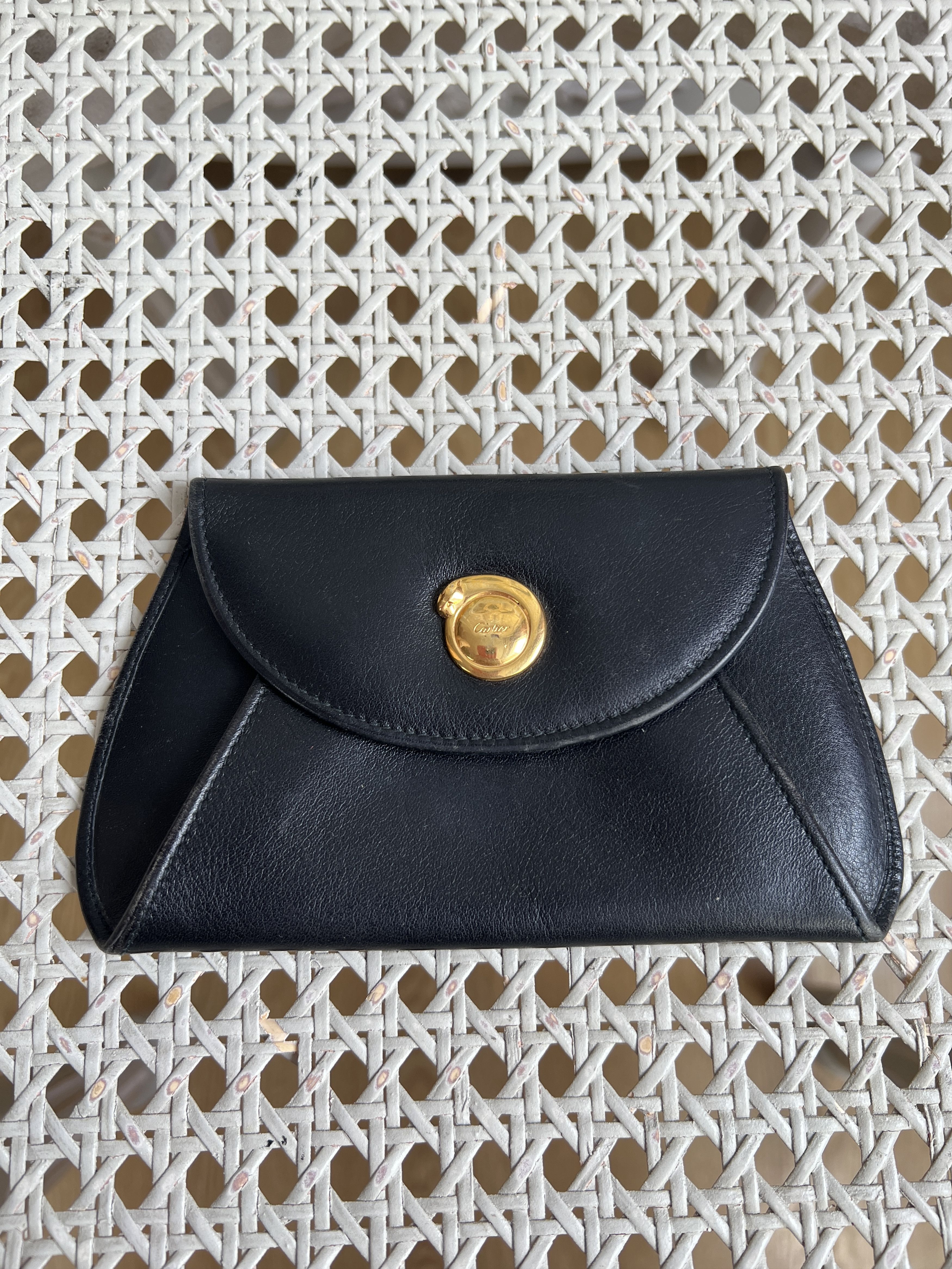 Cartier × Vintage VINTAGE CARTIER BLACK LEATHER WALLET COINBOX Size ONE SIZE - 2 Thumbnail