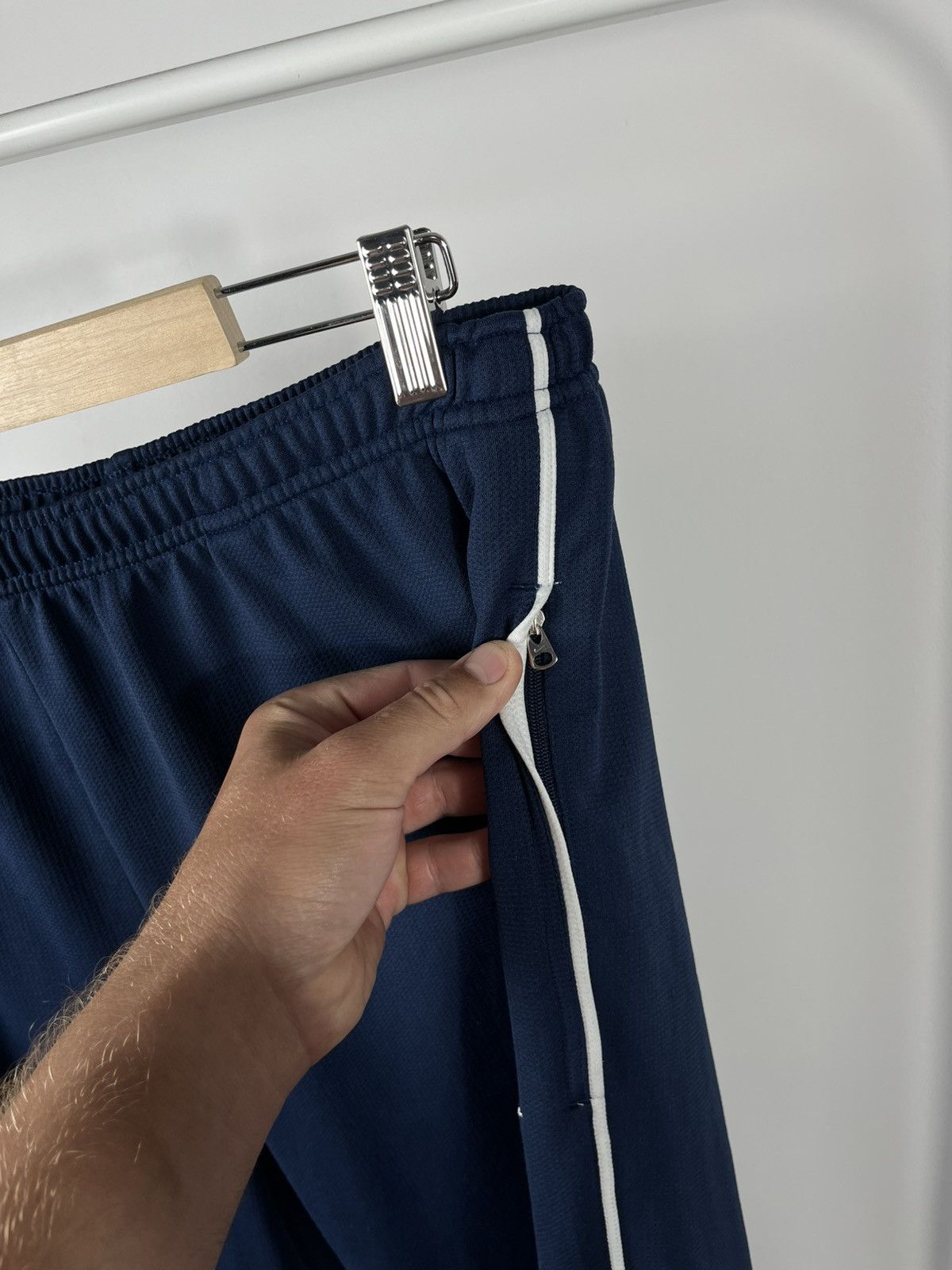 Nike Nike Track Pants Navy Blue White Side Stripe XL Size US 36 / EU 52 - 4 Thumbnail