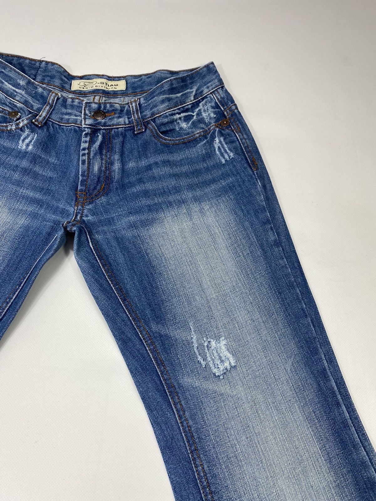 Vintage 🔥LASTDROP🔥 Y2K L Low Rise Starfish Flared Denim Jeans Pants Size 32" / US 10 / IT 46 - 8 Thumbnail