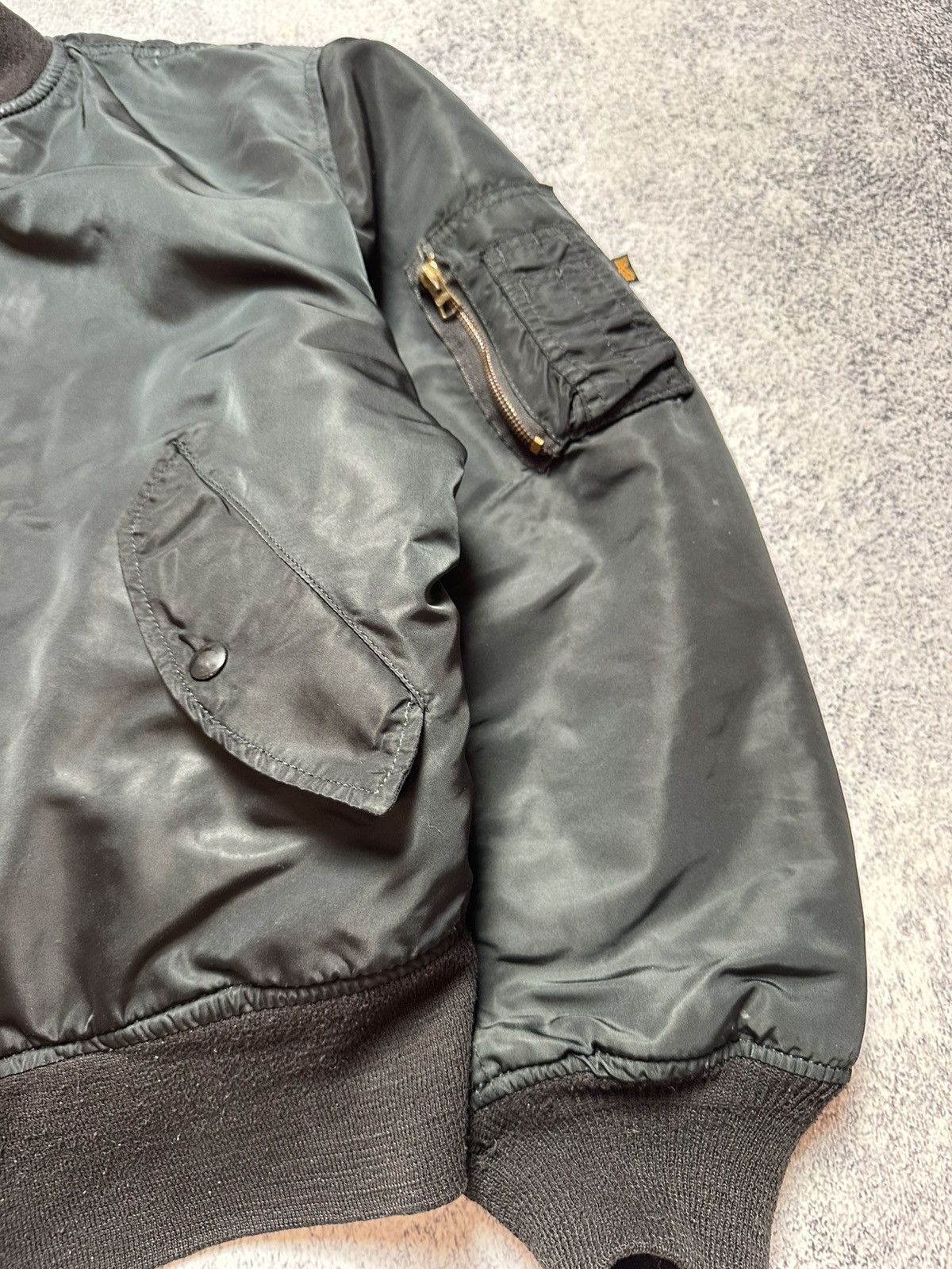 Alpha Industries Vintage 80s Alpha Industries MA-1 Reversible Bomber Jacket Size US XL / EU 56 / 4 - 7 Thumbnail