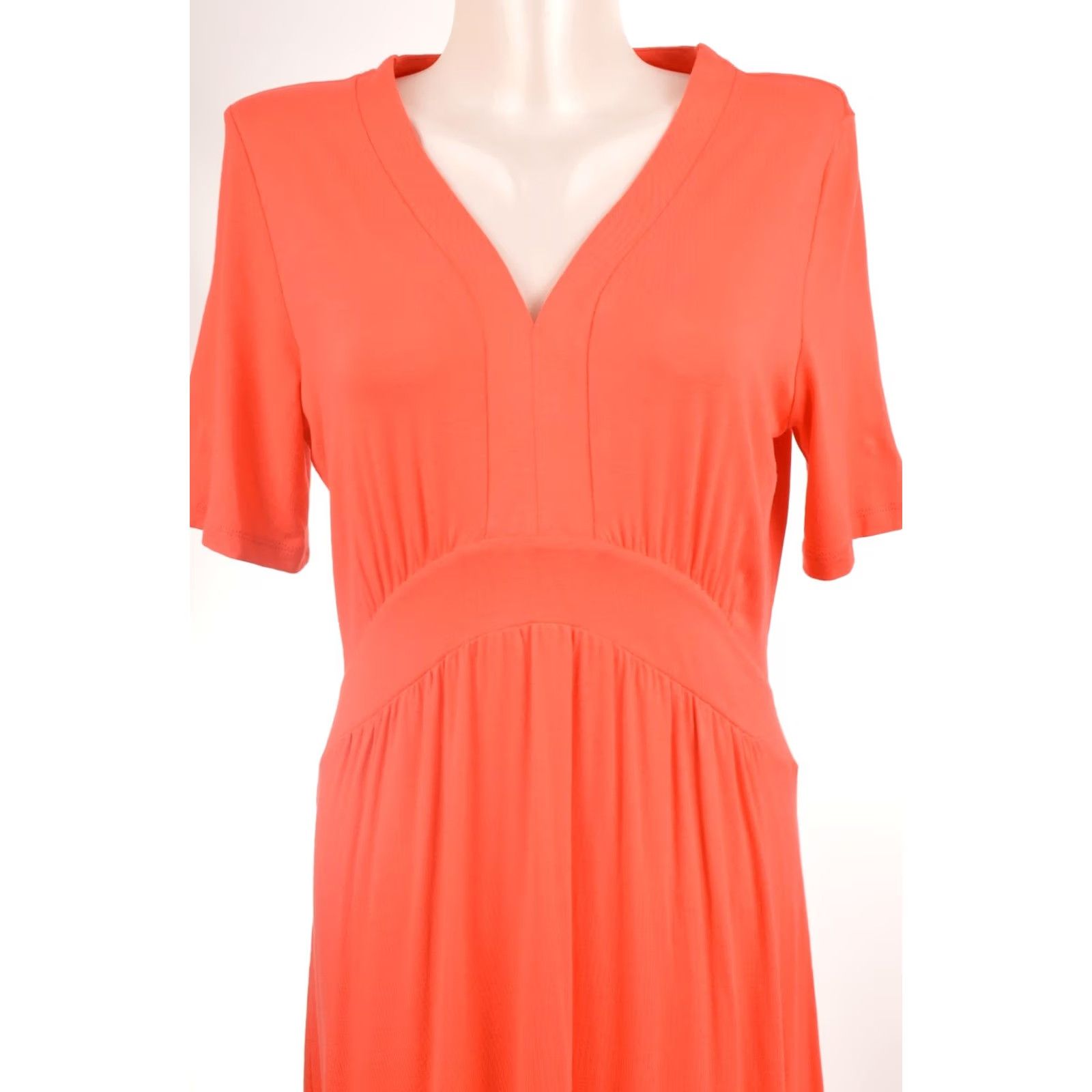 Vintage Thom by Thomas Rath Short Sleeve Peach Viscose Blend Dress 453350 Size D 36 Women's Midi A-Line Peach Vintage? Size 25" / US 0 / IT 36 - 2 Thumbnail