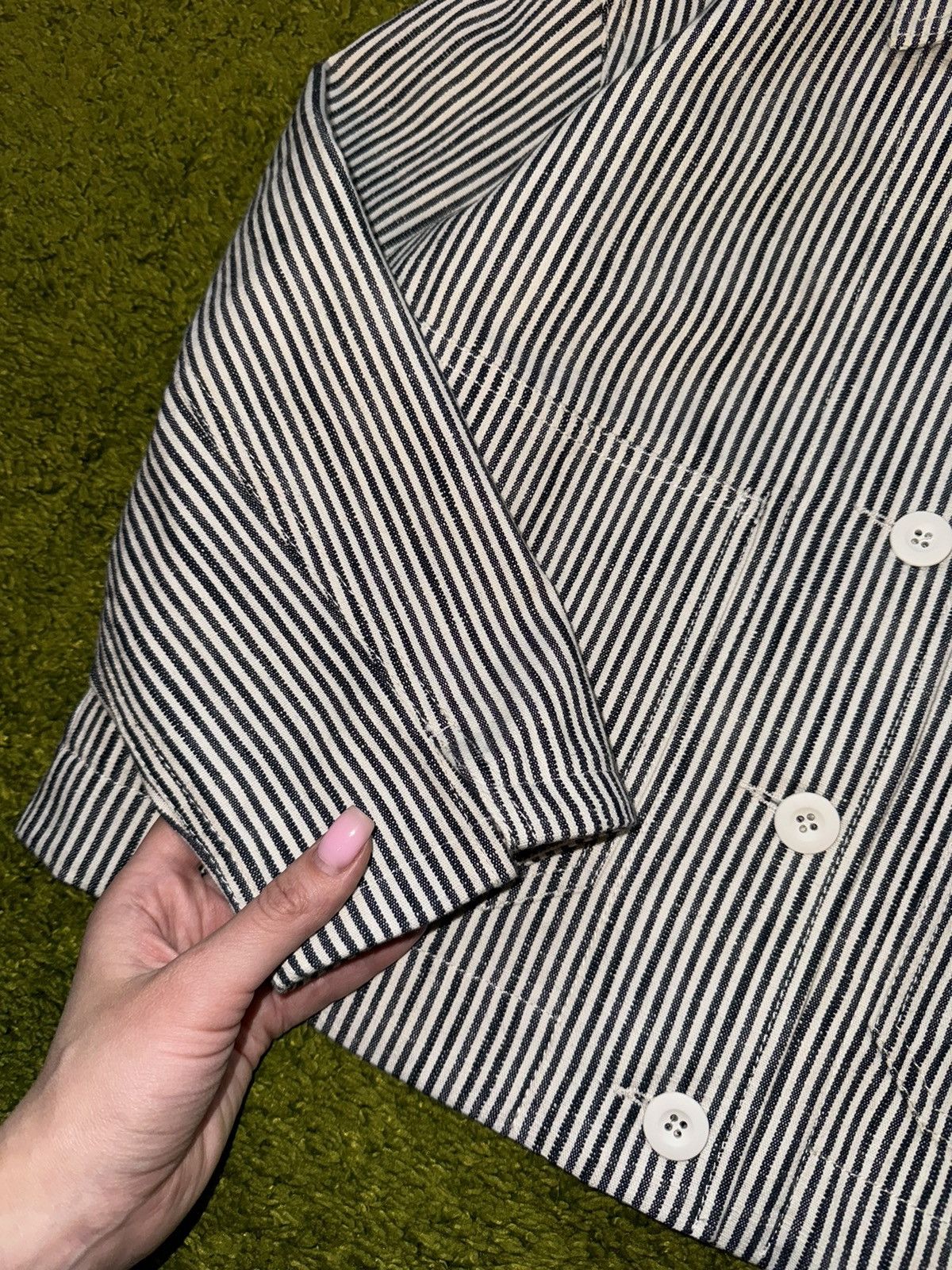 Designer × Max Mara × Weekend Max Mara Max Mara Weekend S/S 2022 striped overshirt jacket Size M / US 6-8 / IT 42-44 - 7 Thumbnail